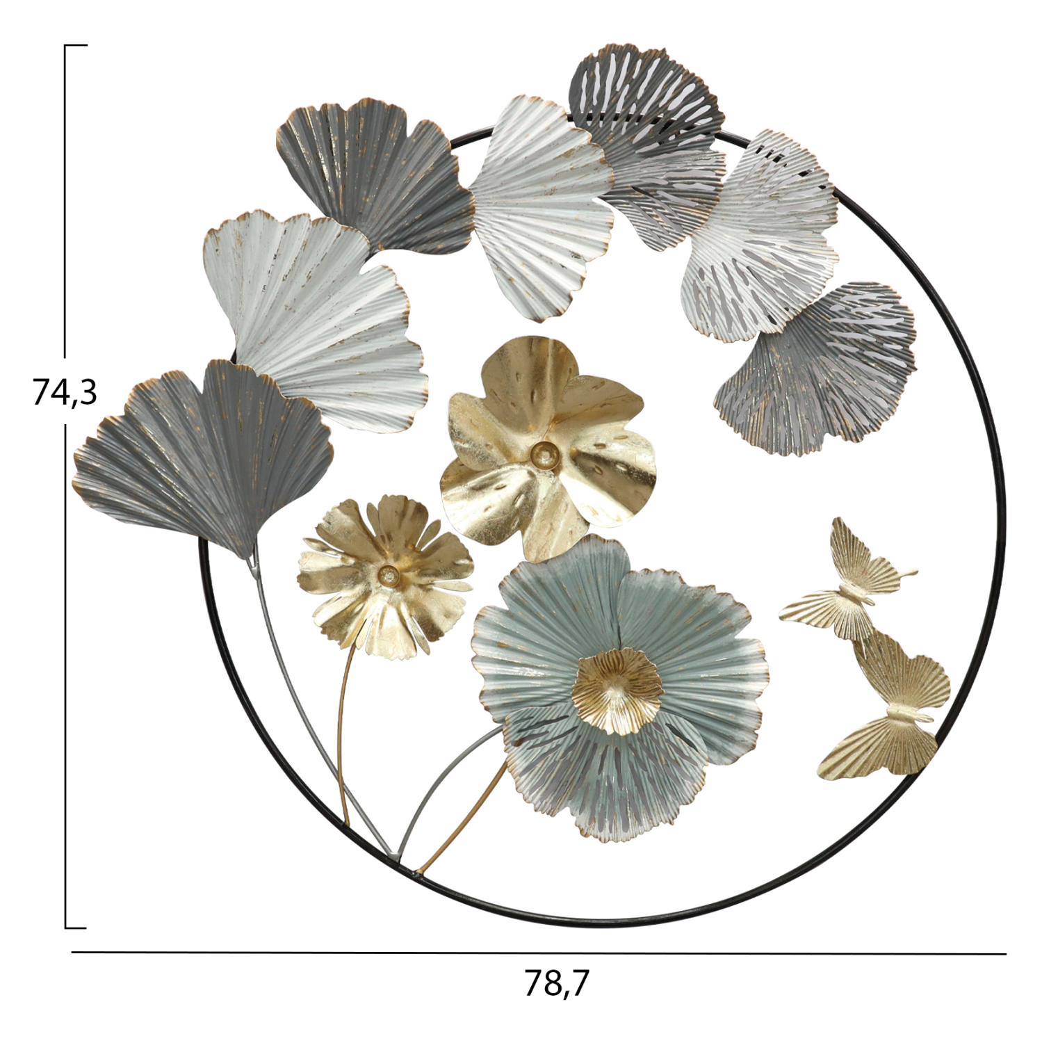 ΔΙΑΚΟΣΜΗΤΙΚΟ ΤΟΙΧΟΥ ΜΕΤΑΛΛΙΚΟ HM7552 78.7x74.3x5.1 - Image 2