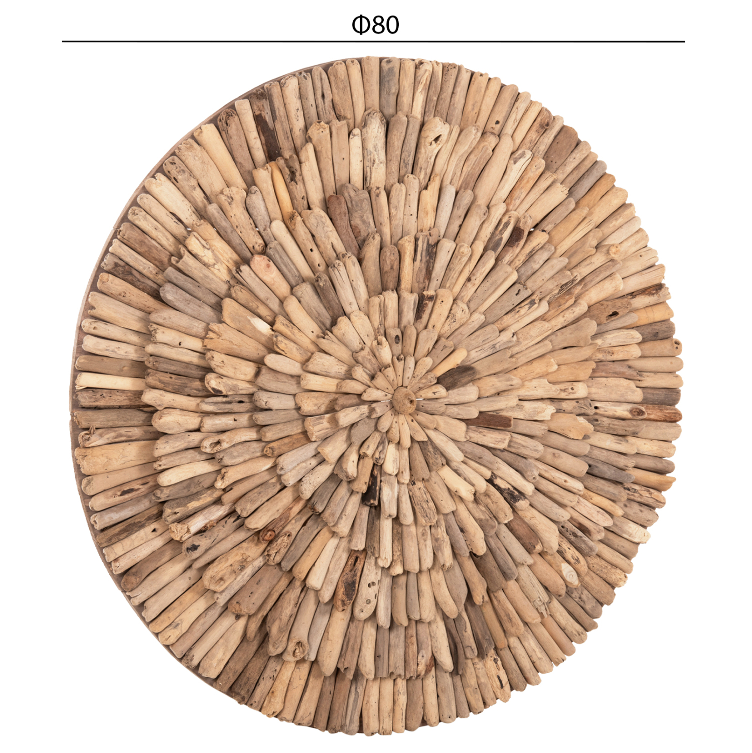 ΔΙΑΚΟΣΜΗΤΙΚΟ ΤΟΙΧΟΥ ΣΤΡΟΓΓΥΛΟ CHIIKI HM4299 DRIFTWOOD ΣΕ ΦΥΣΙΚΟ Φ80 εκ. - Image 2