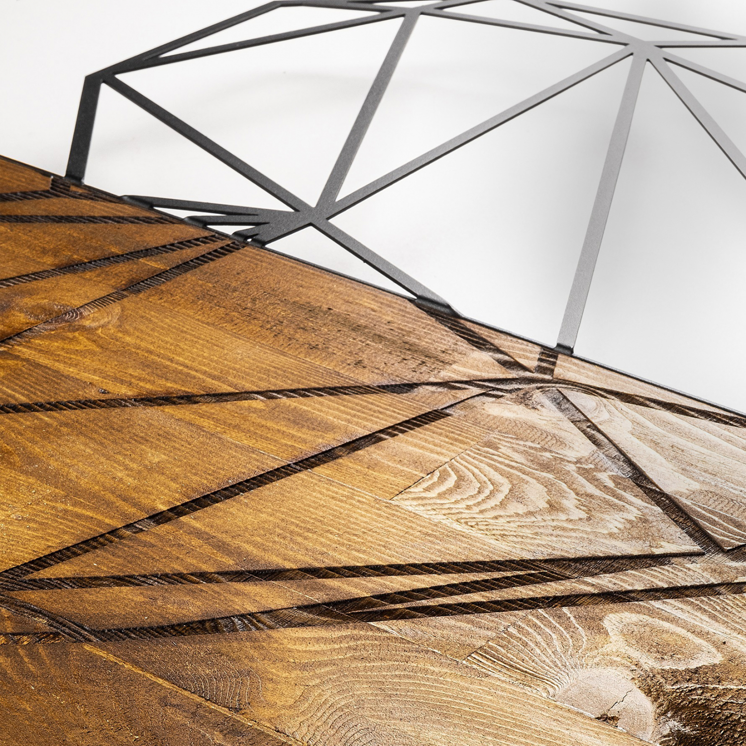 ΔΙΑΚΟΣΜΗΤΙΚΟ ΤΟΙΧΟΥ ΞΥΛΙΝΟ ΜΑΣΙΦ ΜΕ ΜΕΤΑΛΛΙΚΗ ΚΑΡΔΙΑ HM7219 58x58 εκ. - Image 3