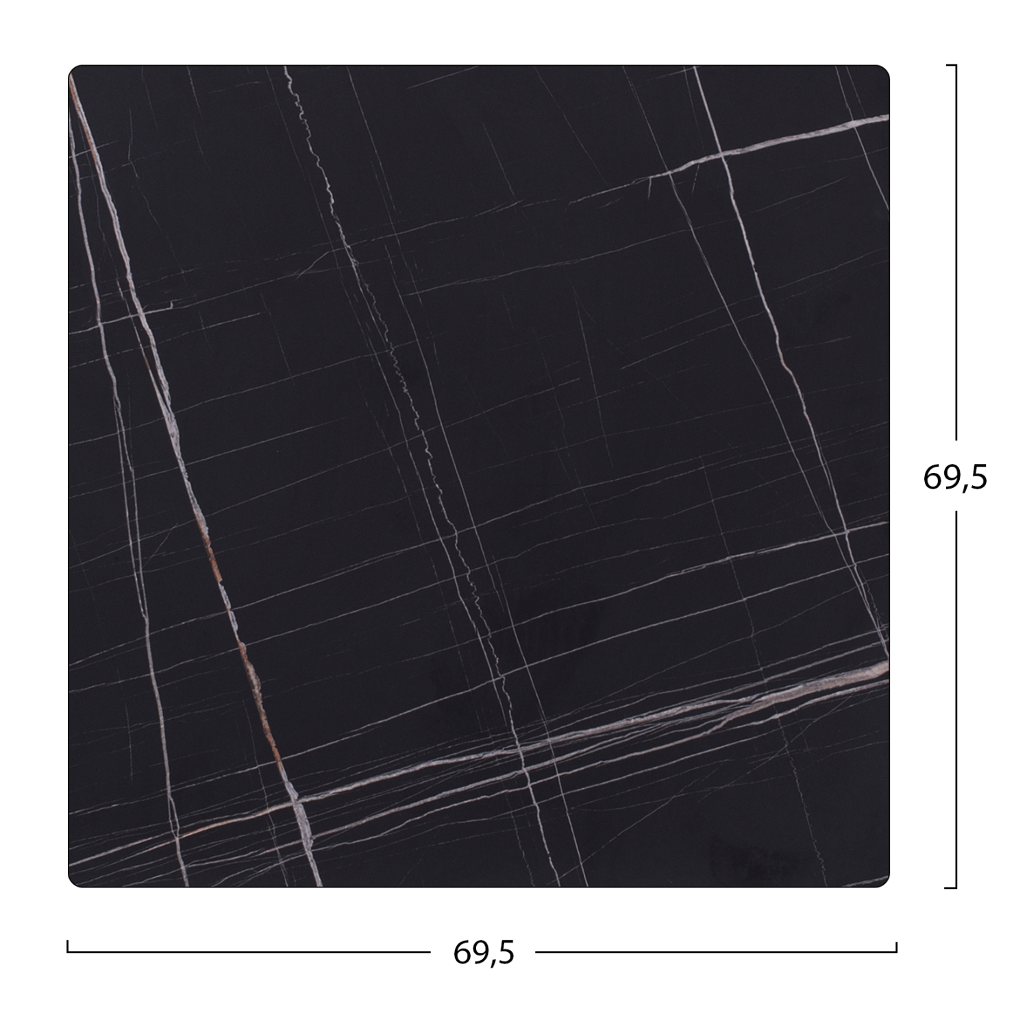 ΕΠΙΦΑΝΕΙΑ ΤΡΑΠΕΖΙΟΥ COMPACT HPL ΜΑΥΡΟ ΜΑΡΜΑΡΟ 5175 ΗΜ11699.02 69,5x69,5 ΠΑΧΟΥΣ 12mm. - Image 2