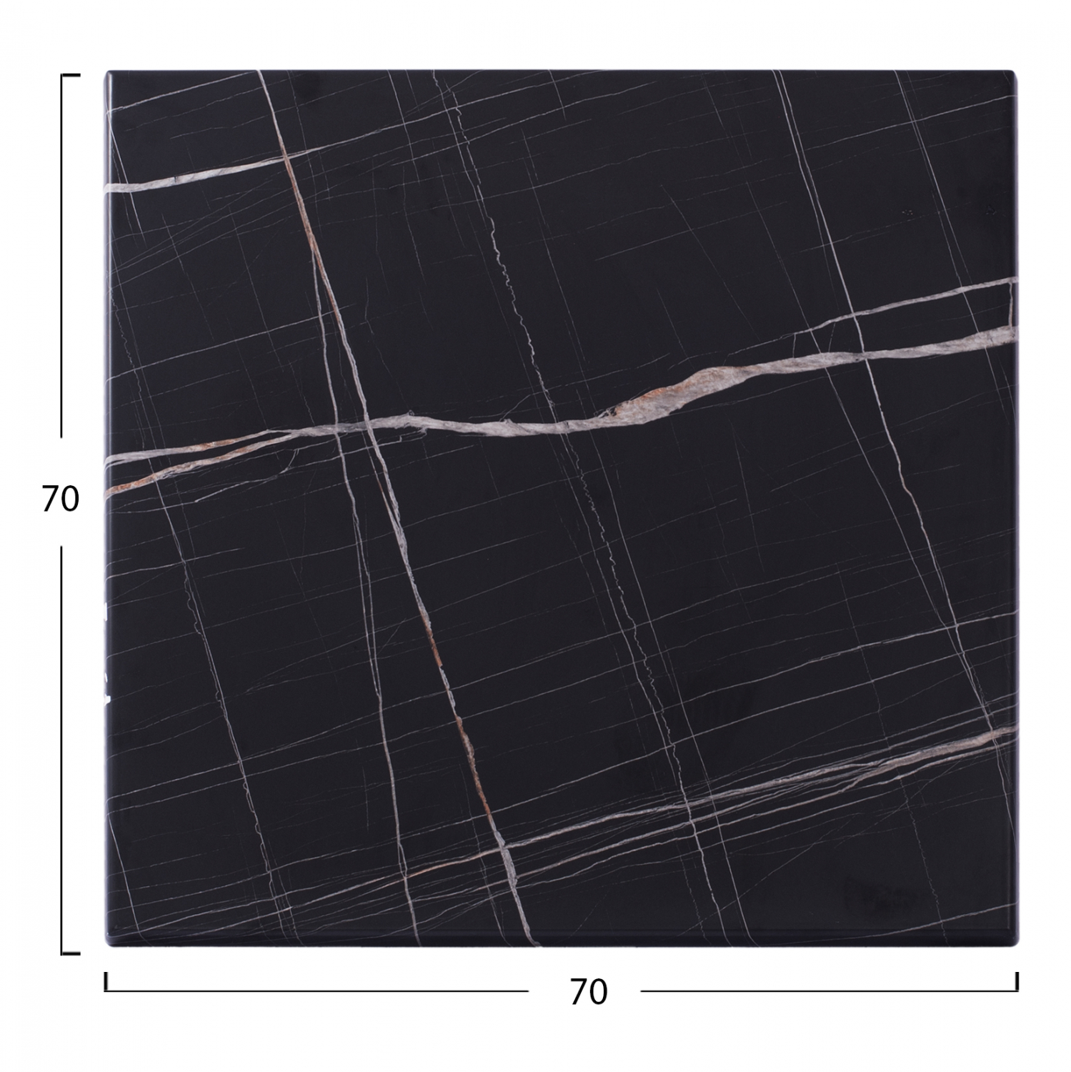 ΕΠΙΦΑΝΕΙΑ ΤΡΑΠΕΖΙΟΥ WERZALIT 70Χ70Χ3.5εκ. ΜΑΥΡΟ ΜΑΡΜΑΡΟ HM5230.13 - Image 2