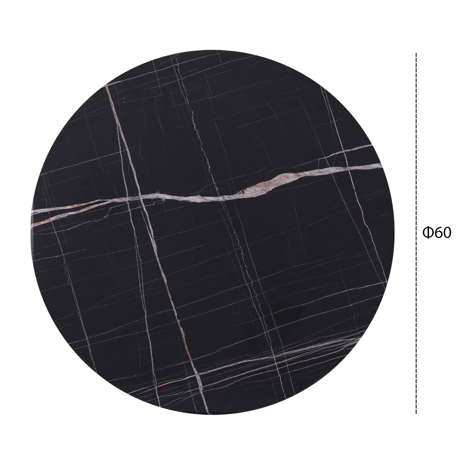 ΕΠΙΦΑΝΕΙΑ ΤΡΑΠΕΖΙΟΥ 741 WERZALIT Φ60Χ2.5εκ. ΜΑΥΡΟ ΜΑΡΜΑΡΟ HM5227.13 - Image 2