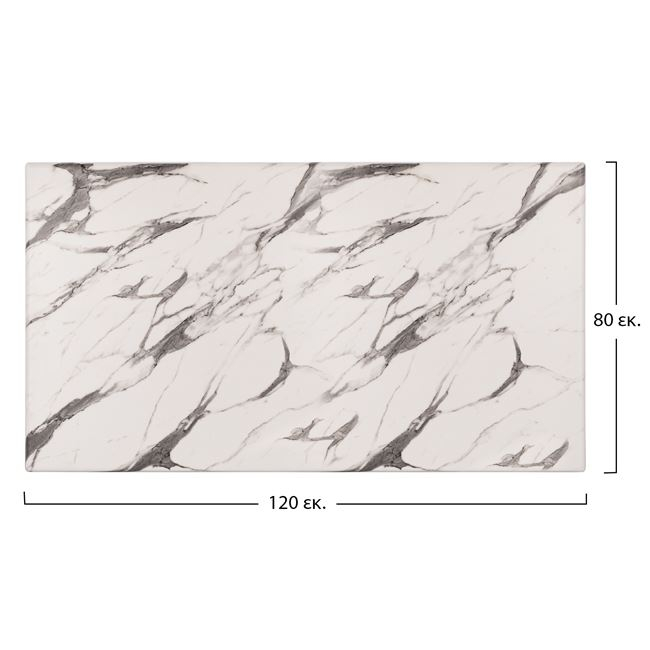 ΕΠΙΦΑΝΕΙΑ ΤΡΑΠΕΖΙΟΥ WERZALIT 120Χ80Χ3.5εκ. MARBLE WHITE-GREY 5657 HM5630.11 - Image 2