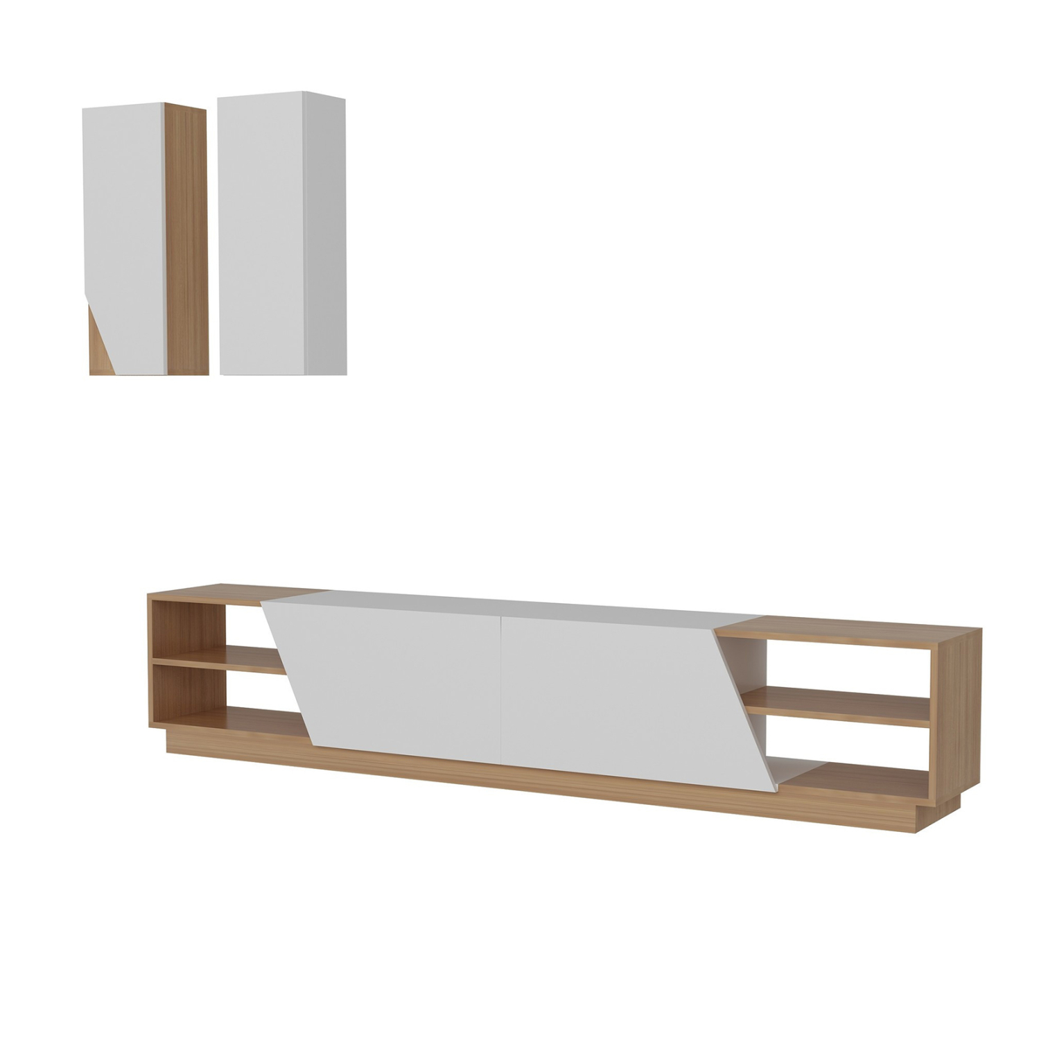 ΕΠΙΠΛΟ ΤΗΛΕΟΡΑΣΗΣ COMPTEN HM9439.01 ΜΕΛΑΜΙΝΗ ΛΕΥΚΟ - ΚΑΡΥΔΙ 240x37.5x47Yεκ. - Image 4