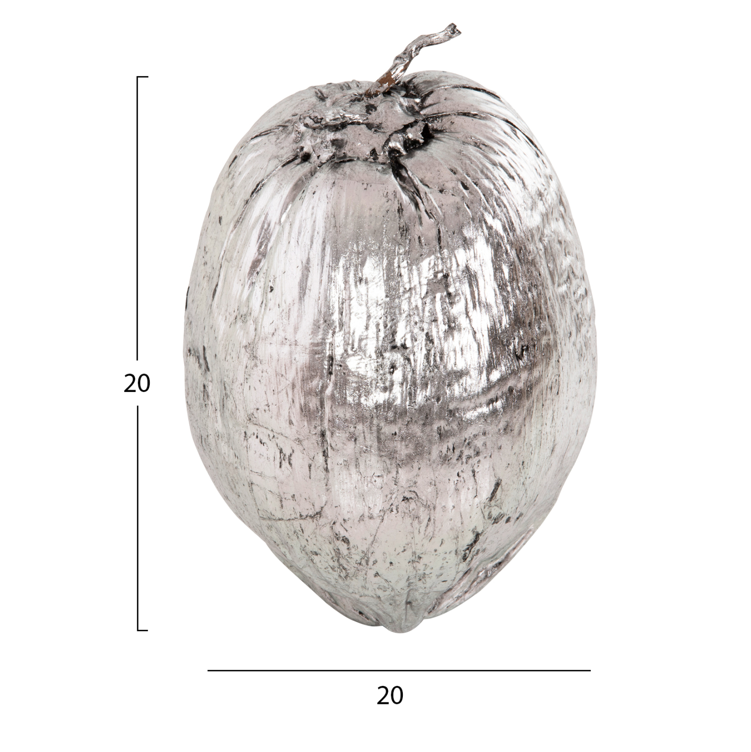 ΕΠΙΤΡΑΠΕΖΙΟ ΔΙΑΚΟΣΜΗΤΙΚΟ HM4326.04 ΚΑΡΥΔΑ ΣΕ ΑΣΗΜΙ ΧΡΩΜΑ 20x20x20Υεκ - Image 2