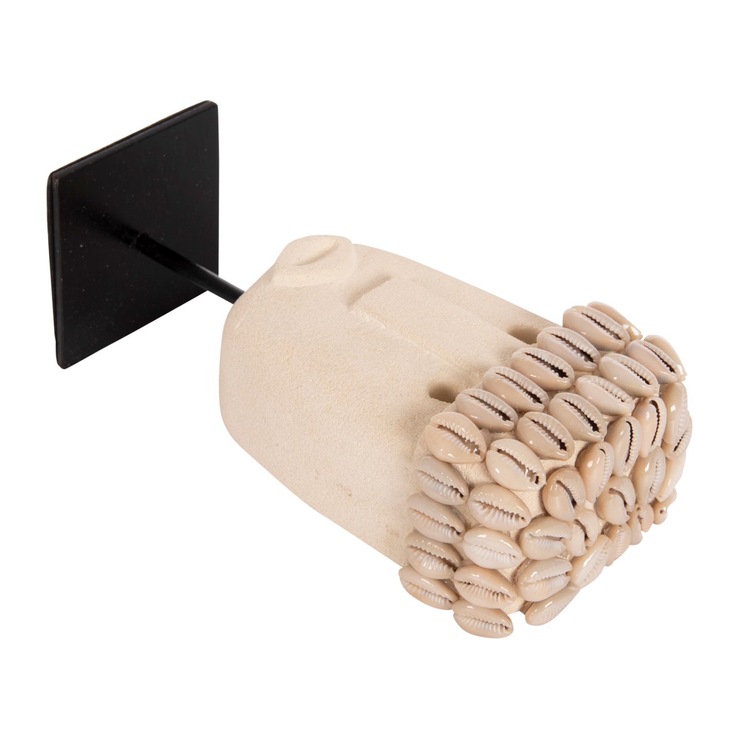 ΕΠΙΤΡΑΠΕΖΙΟ ΔΙΑΚΟΣΜΗΤΙΚΟ ΠΡΟΣΩΠΟ HM4313 PARAS STONE ΣΕ ΜΕΤΑΛΛΙΚΟ ΜΑΥΡΟ STAND 9x6x19Yεκ. - Image 6