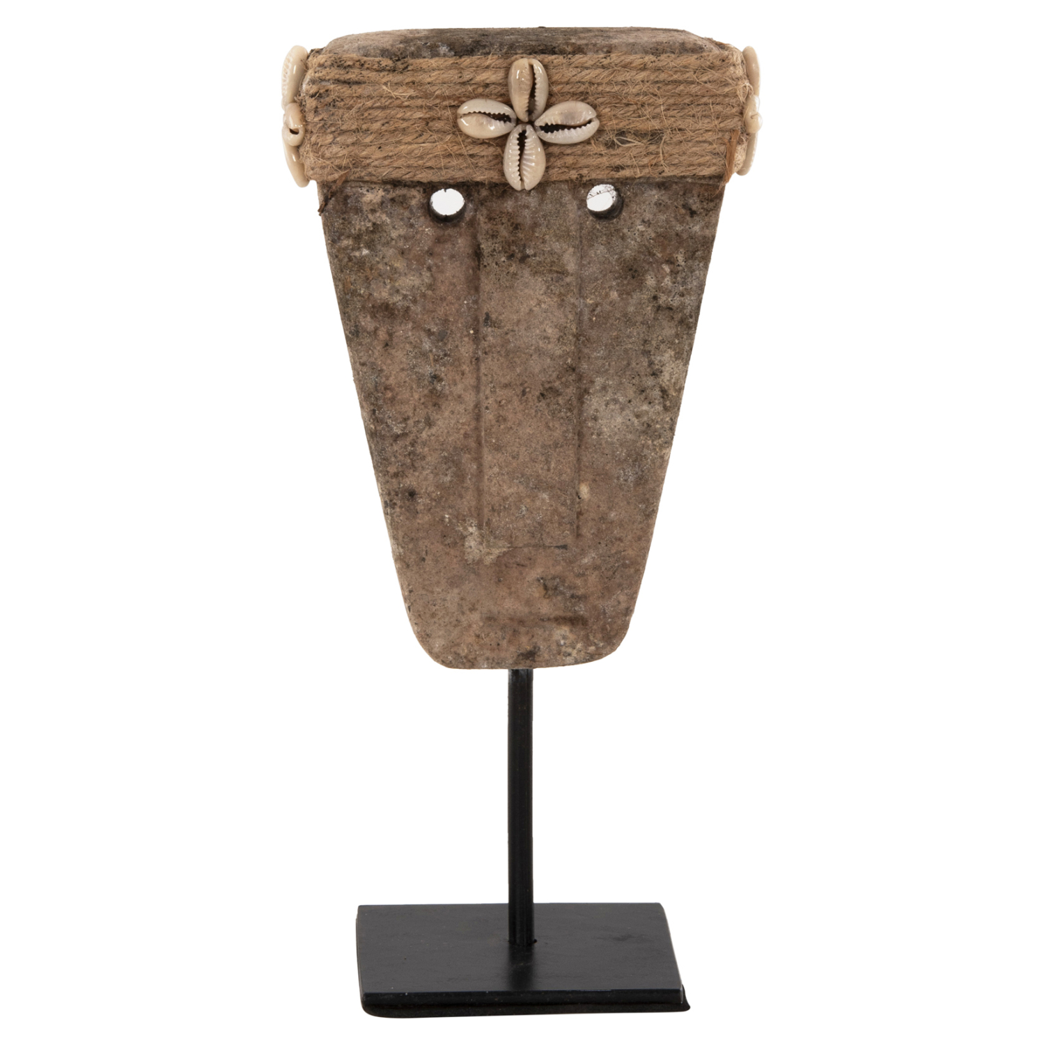 ΕΠΙΤΡΑΠΕΖΙΟ ΔΙΑΚΟΣΜΗΤΙΚΟ ΠΡΟΣΩΠΟ HM4315 PARAS STONE-ΜΕΤΑΛΛΙΚΟ ΜΑΥΡΟ STAND 10x7x21Υ εκ. - Image 3