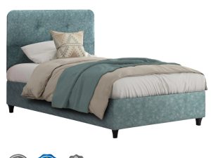 ΚΡΕΒΑΤΙ DOLORES LIGHT GREEN HM648.27 ΓΙΑ ΣΤΡΩΜΑ 120x200 εκ.