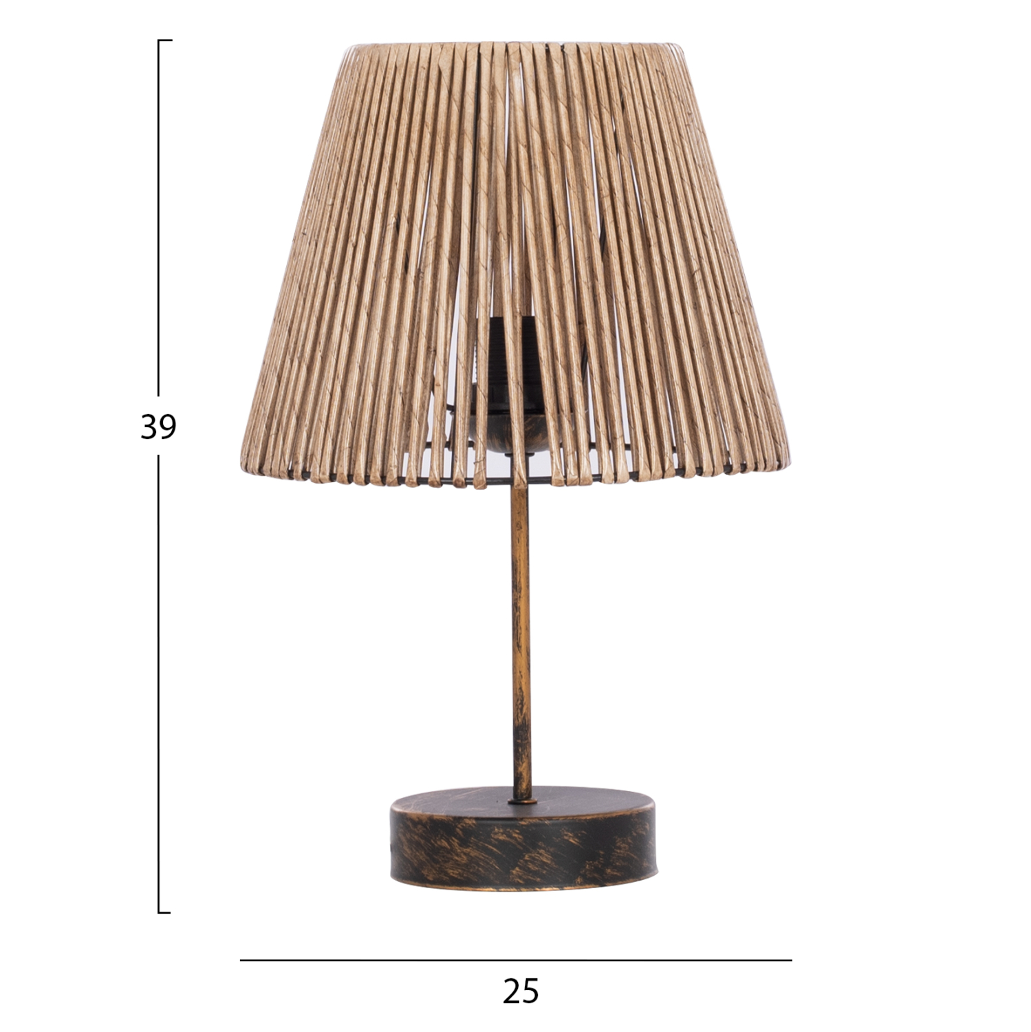 ΦΩΤΙΣΤΙΚΟ ΕΠΙΤΡΑΠΕΖΙΟ HM7489.02 ΣΕ ΦΥΣΙΚΟ ΧΡΩΜΑ 25x39 εκ. - Image 2