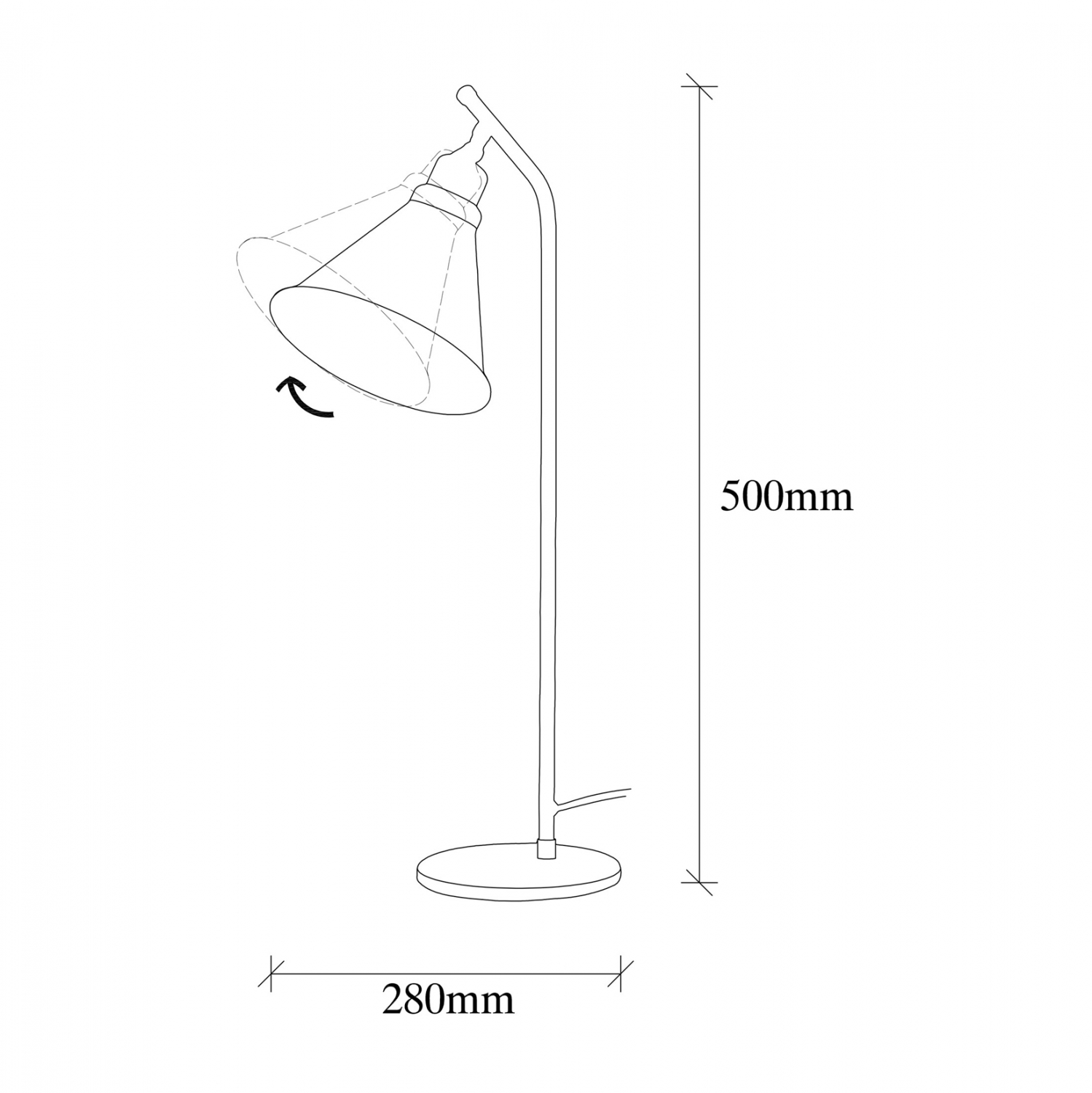 ΦΩΤΙΣΤΙΚΟ ΕΠΙΤΡΑΠΕΖΙΟ ΜΕΤΑΛΛΙΚΟ ΜΑΥΡΟ-ΧΡΥΣΟ HM7290 Φ28x50 εκ. - Image 2