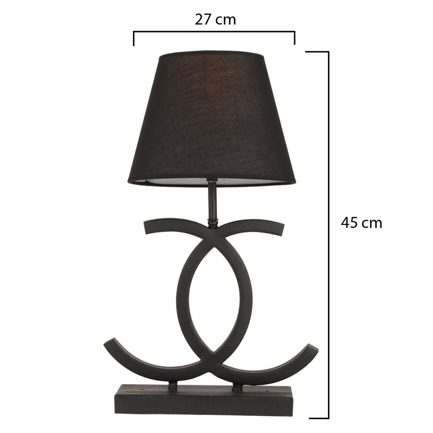 ΦΩΤΙΣΤΙΚΟ ΕΠΙΤΡΑΠΕΖΙΟ ΜΕΤΑΛΛΙΚΟ ΜΑΥΡΟ HM7436.02 27x45Υ εκ. - Image 2