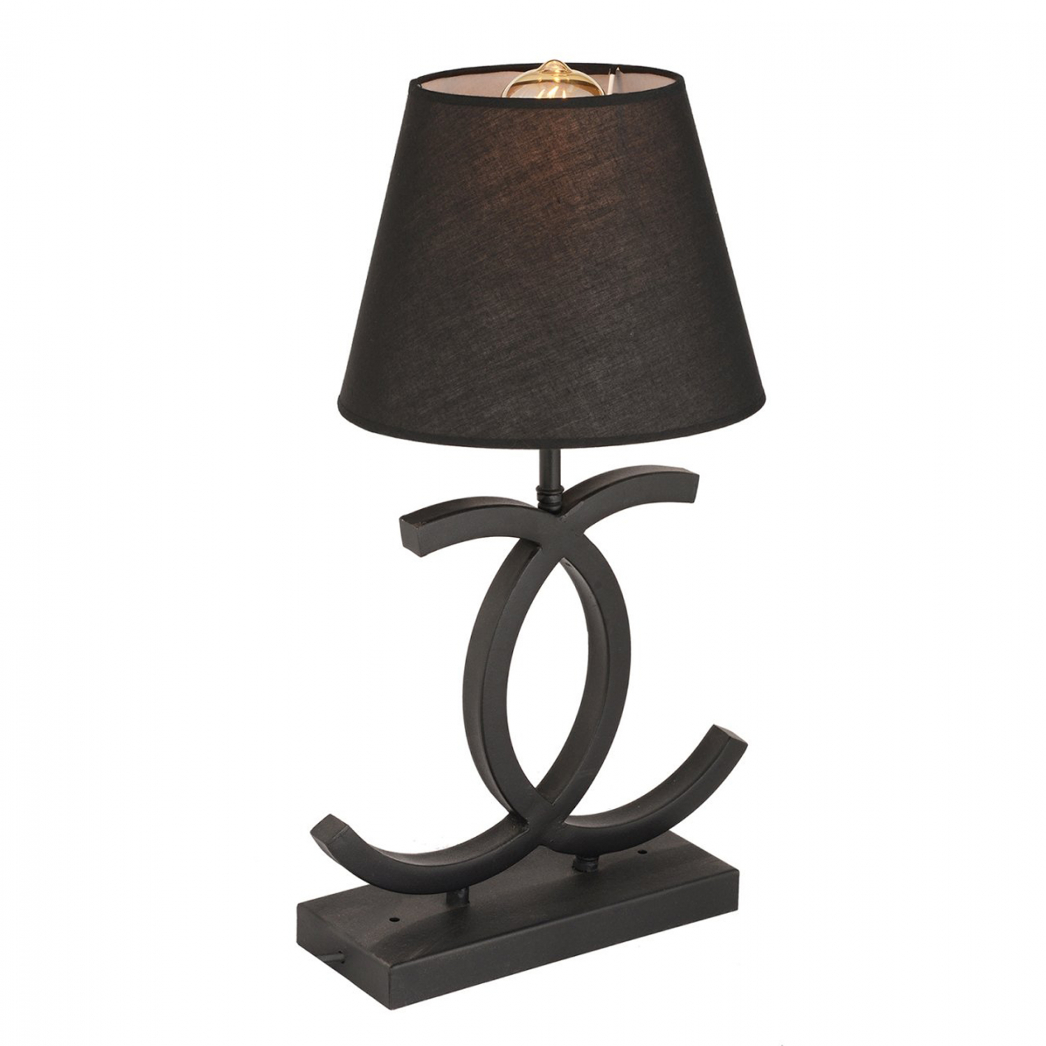 ΦΩΤΙΣΤΙΚΟ ΕΠΙΤΡΑΠΕΖΙΟ ΜΕΤΑΛΛΙΚΟ ΜΑΥΡΟ HM7436.02 27x45Υ εκ. - Image 3