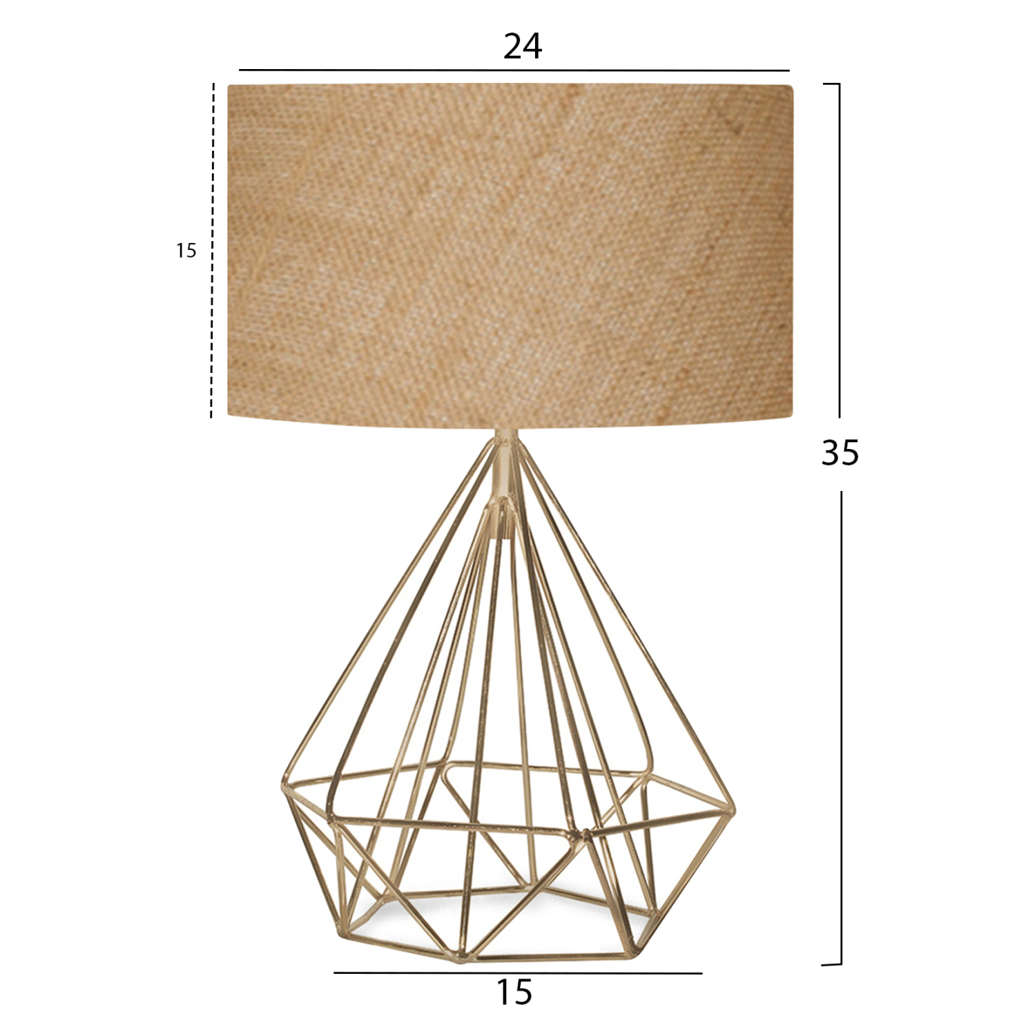 ΦΩΤΙΣΤΙΚΟ ΕΠΙΤΡΑΠΕΖΙΟ ΜΕΤΑΛΛΙΚΟ ΜΠΕΖ ΧΡΥΣΟ HM7606.01 - Image 2