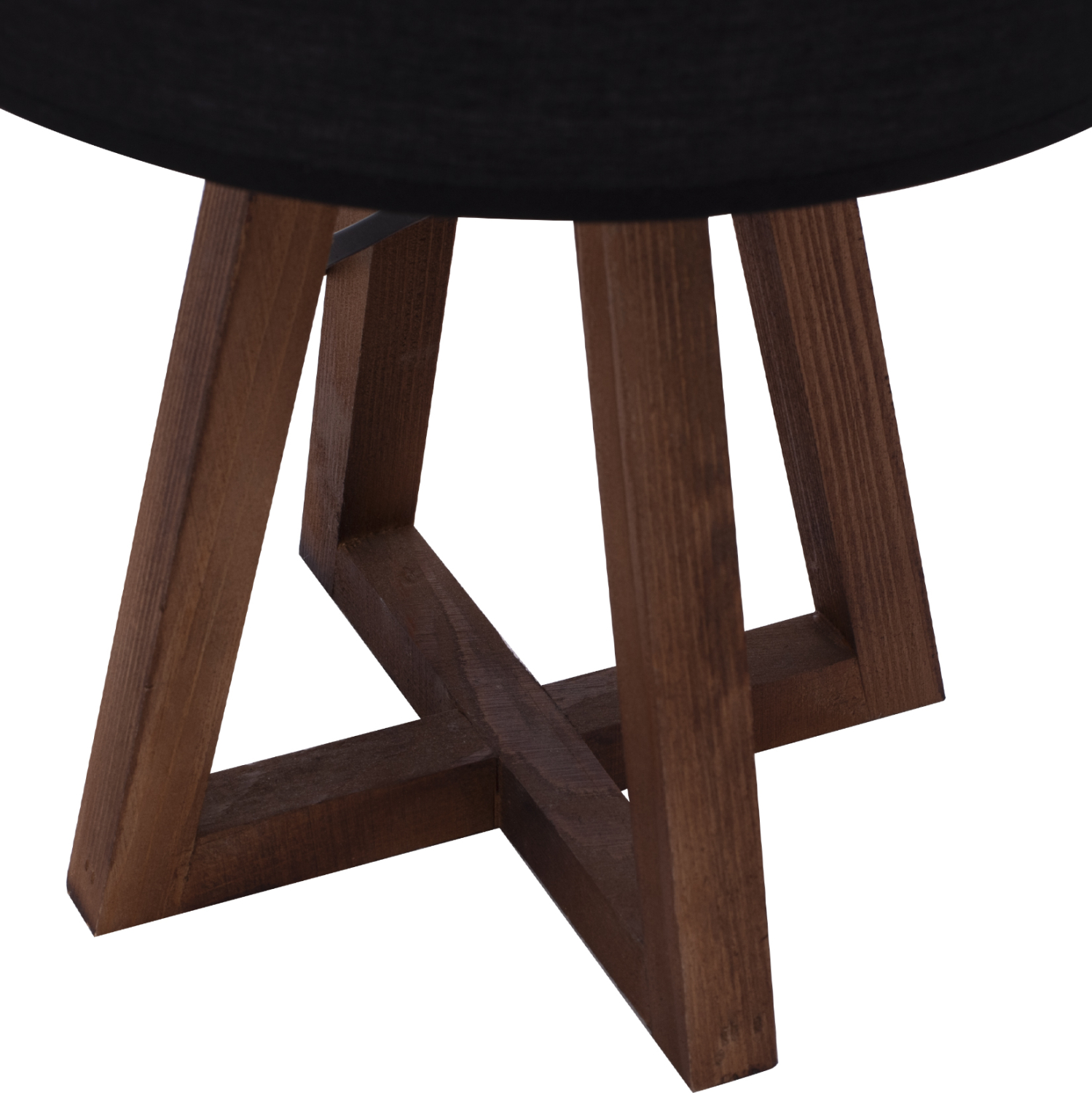 ΦΩΤΙΣΤΙΚΟ ΕΠΙΤΡΑΠΕΖΙΟ ΞΥΛΙΝΗ ΒΑΣΗ ΥΦΑΣΜΑΤΙΝΟ ΚΑΠΕΛΟ ΜΑΥΡΟ 26x26x36Y εκ.HM7706.01 - Image 5