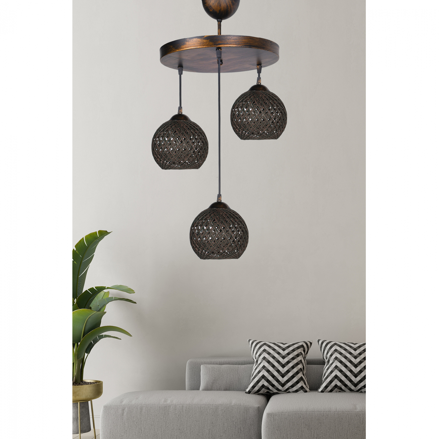 ΦΩΤΙΣΤΙΚΟ ΟΡΟΦΗΣ ΕΣΩΤΕΡΙΚΟΥ ΧΩΡΟΥ 3φωτο HM7359.03 32x32x80Υεκ. - Image 3