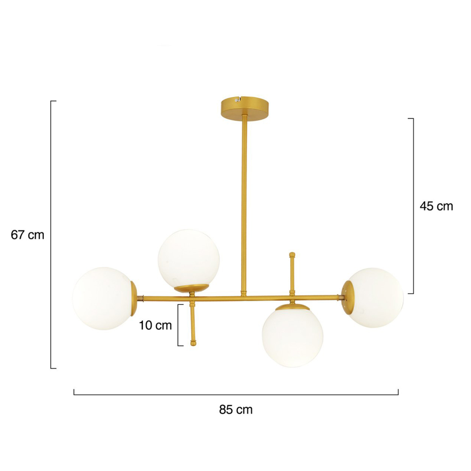 ΦΩΤΙΣΤΙΚΟ ΟΡΟΦΗΣ 4ΦΩΤΟ ΧΡΥΣΟ HM7411.02 85x67cm - Image 2