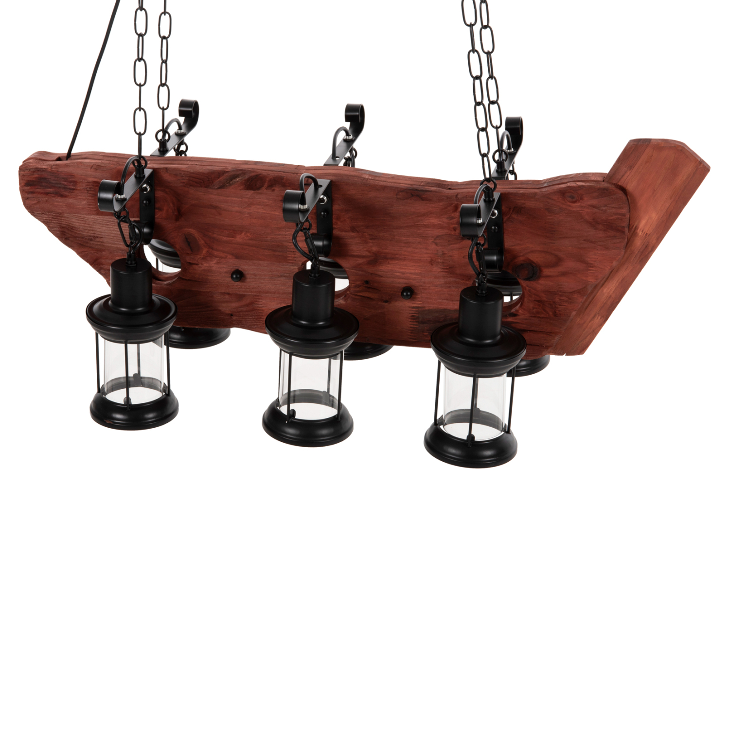 ΦΩΤΙΣΤΙΚΟ ΟΡΟΦΗΣ 6-ΦΩΤΟ ΚΡΕΜΑΣΤΟ HM4117 ΞΥΛΟ-ΜΕΤΑΛΛΟ-ΓΥΑΛΙ 116Υεκ - Image 3