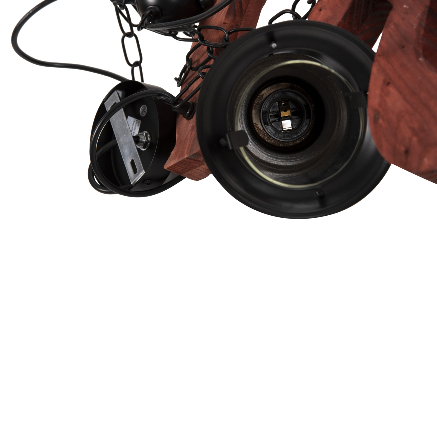 ΦΩΤΙΣΤΙΚΟ ΟΡΟΦΗΣ 6-ΦΩΤΟ ΚΡΕΜΑΣΤΟ HM4117 ΞΥΛΟ-ΜΕΤΑΛΛΟ-ΓΥΑΛΙ 116Υεκ - Image 6