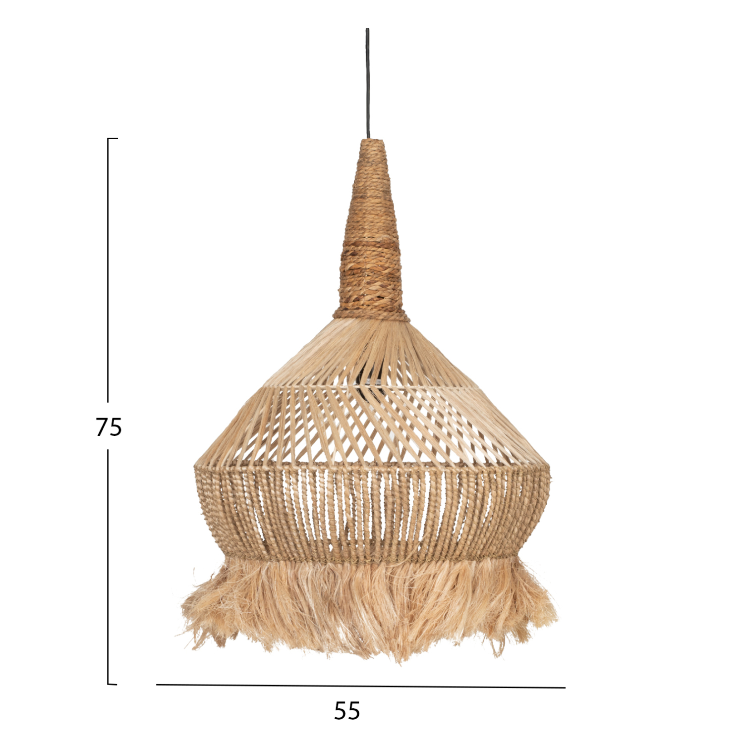 ΦΩΤΙΣΤΙΚΟ ΟΡΟΦΗΣ ΑΠΟ ΙΝΕΣ ΑΜΠΑΚΑ ΚΑΙ ΜΠΑΝΑΝΑΣ ΣΕ ΦΥΣΙΚΟ 55x55x75Yεκ.HM7774 - Image 2