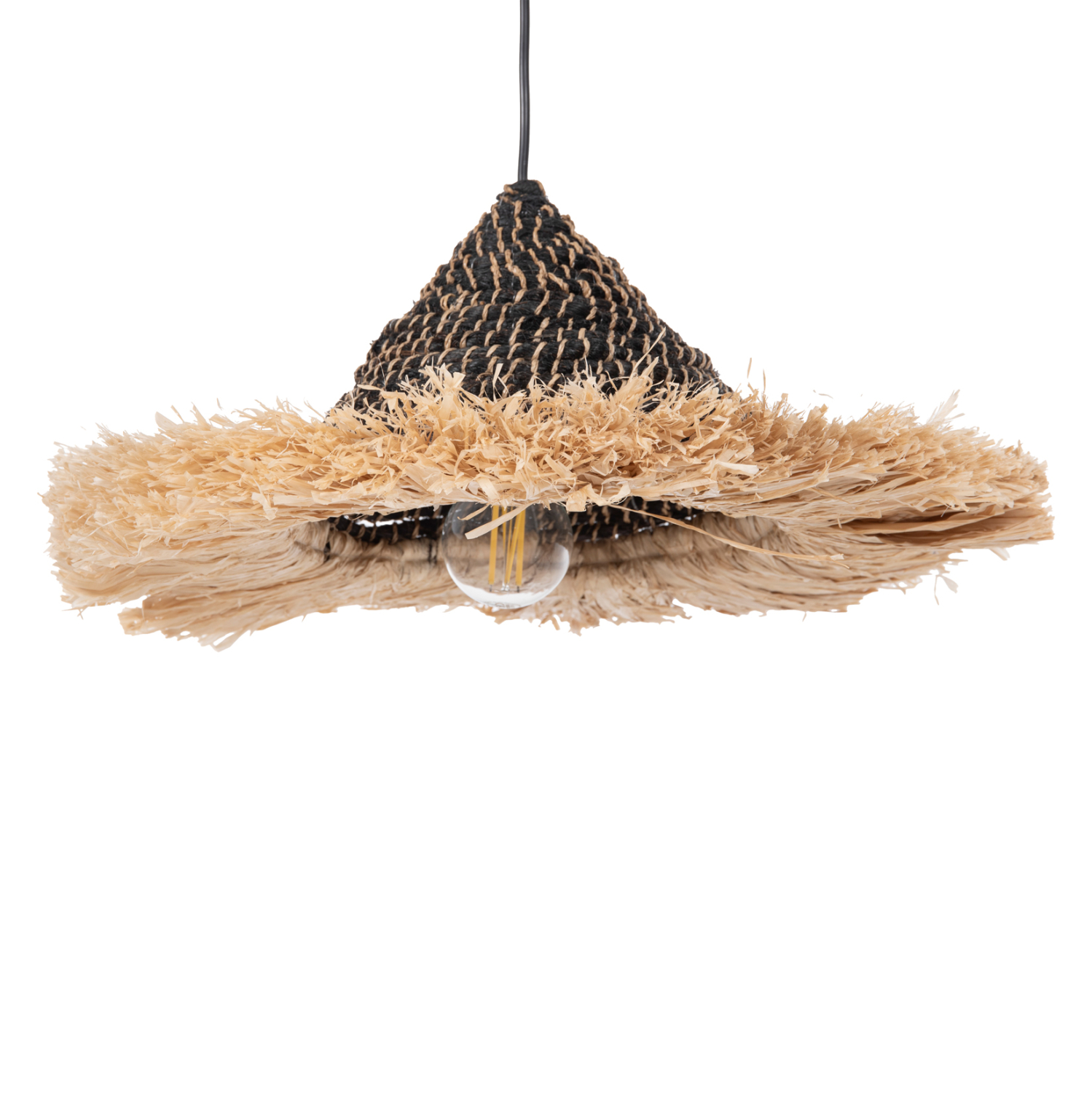 ΦΩΤΙΣΤΙΚΟ ΟΡΟΦΗΣ ΑΠΟ ΙΝΕΣ ΣΙΖΑΛ ΚΑΙ ΑΜΠΑΚΑ ΣΕ ΦΥΣΙΚΟ-ΜΑΥΡΟ 50x50x20Yεκ.HM7789 - Image 3