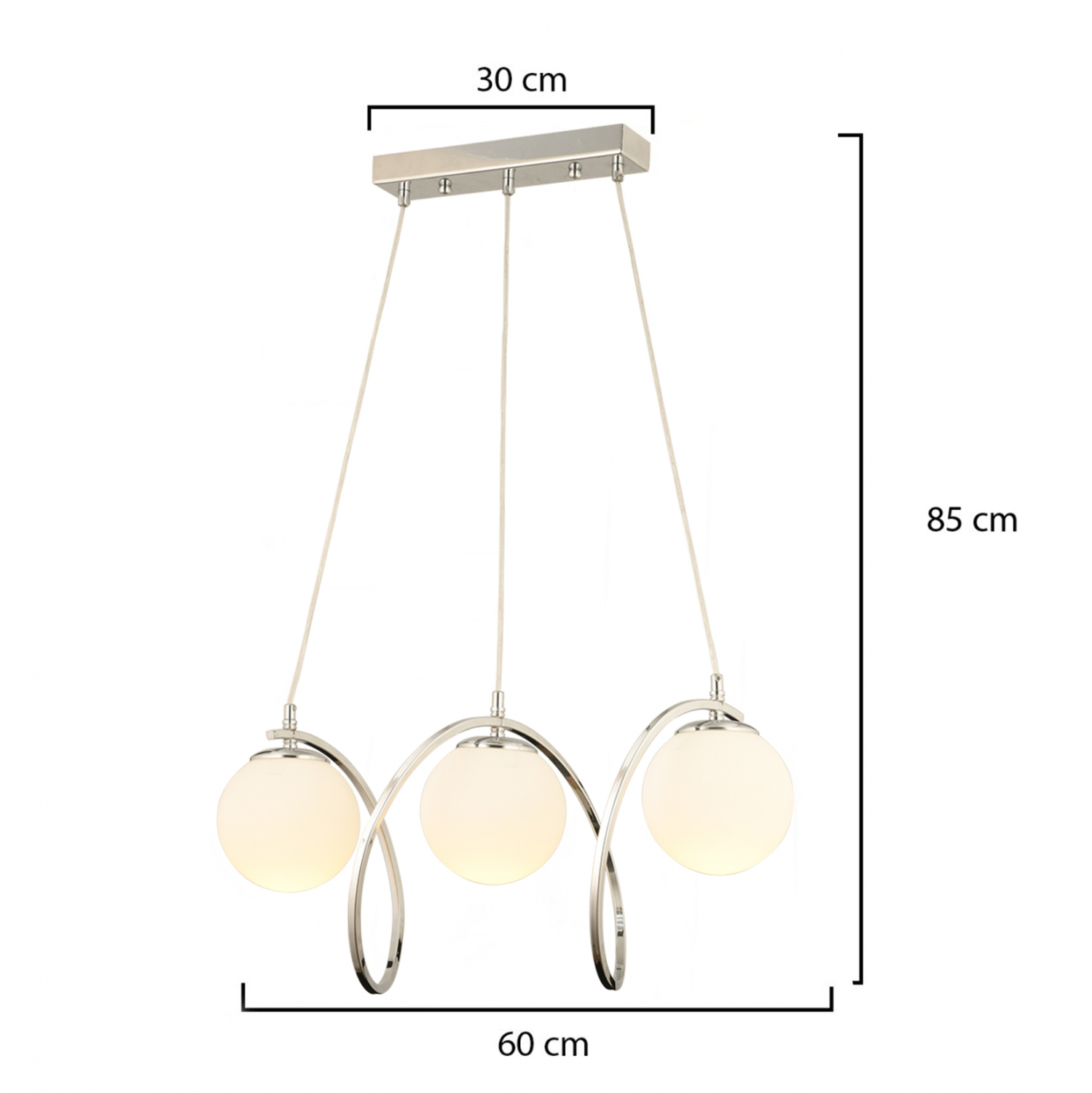 ΦΩΤΙΣΤΙΚΟ ΟΡΟΦΗΣ ΑΣΗΜΙ 3ΦΩΤΟ HM7384.03 60x85cm - Image 2