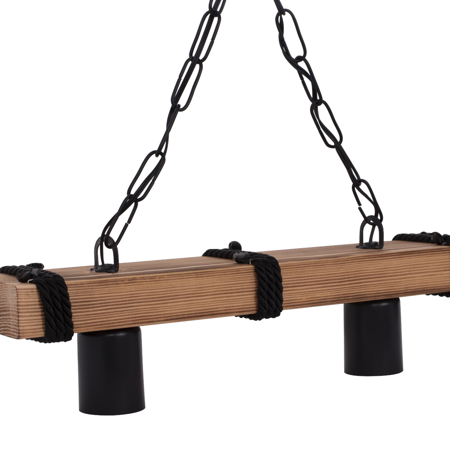 ΦΩΤΙΣΤΙΚΟ ΟΡΟΦΗΣ ΔΙΦΩΤΟ ΜΕ ΑΛΥΣΙΔΑ ΚΑΙ ΞΥΛΟ 40x10x45Y εκ.HM7698.01 - Image 4