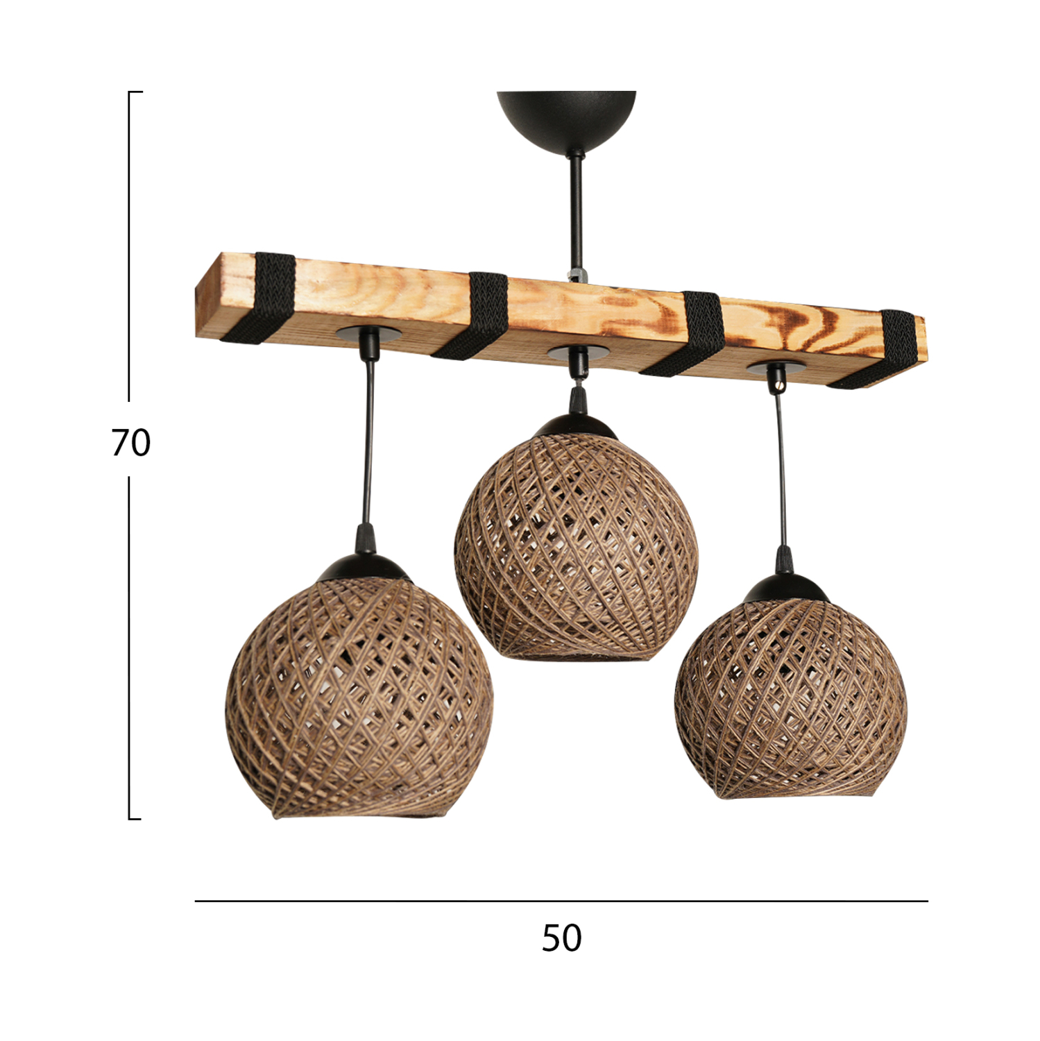 ΦΩΤΙΣΤΙΚΟ ΟΡΟΦΗΣ ΕΣΩΤΕΡΙΚΟΥ ΧΩΡΟΥ 3ΦΩΤΟ HM7507.01 50x70 εκ. - Image 2