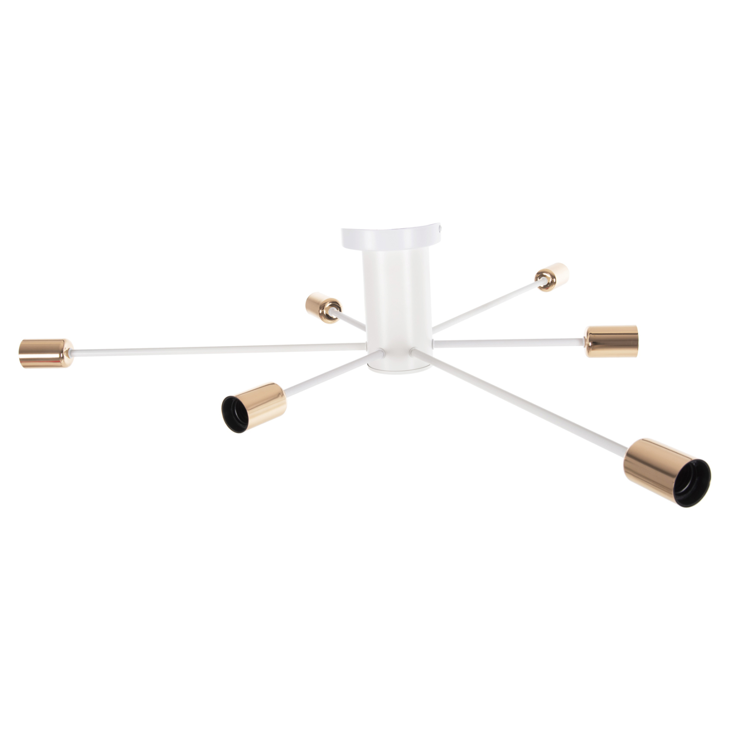 ΦΩΤΙΣΤΙΚΟ ΟΡΟΦΗΣ ΚΡΕΜΑΣΤΟ 6-ΦΩΤΟ HM4123 ΛΕΥΚΟ ΜΕΤΑΛΛΟ 77x77x18Υ εκ. - Image 4