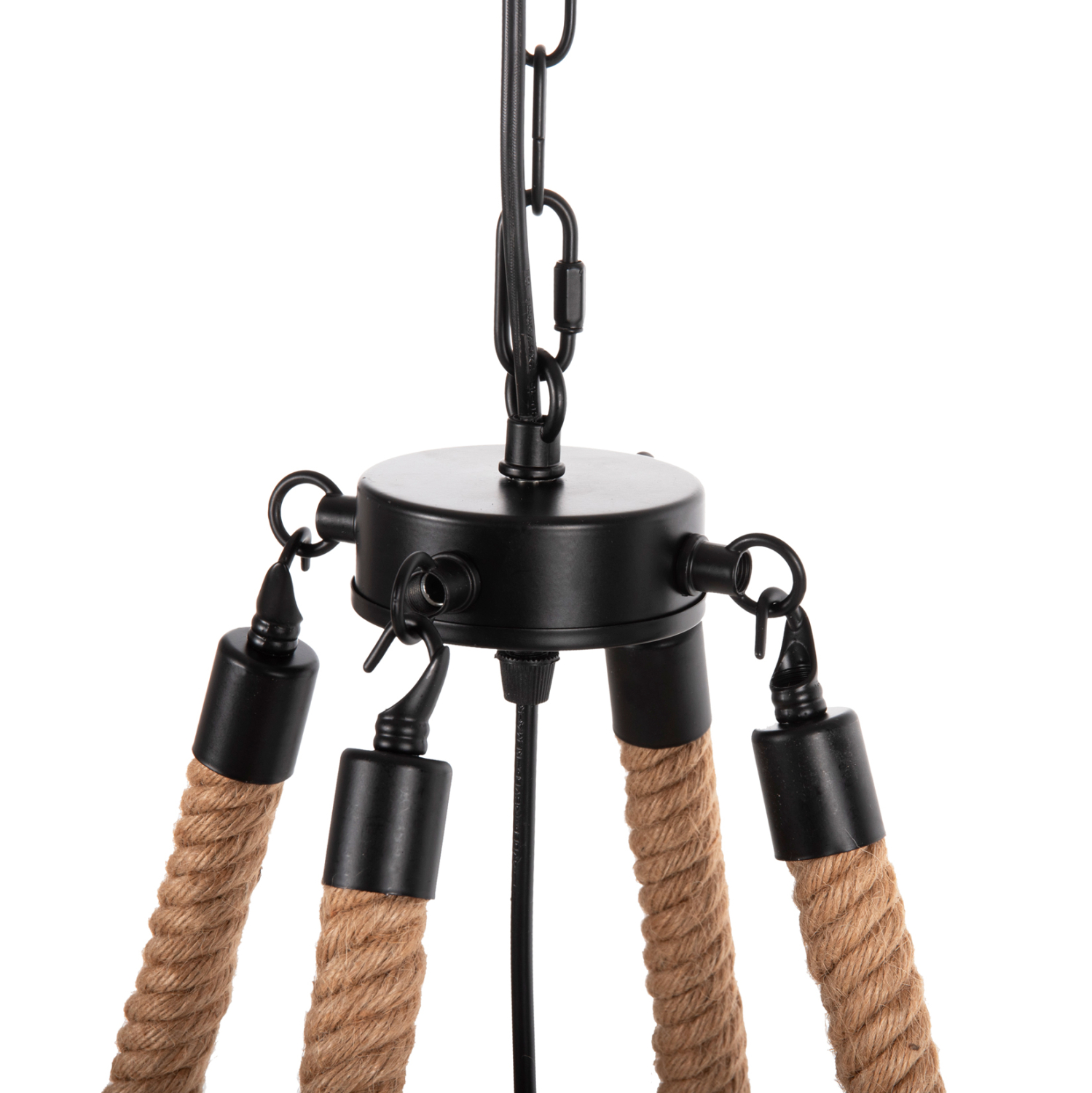 ΦΩΤΙΣΤΙΚΟ ΟΡΟΦΗΣ ΚΡΕΜΑΣΤΟ 8-ΦΩΤΟ HM4169 ΜΑΥΡΟ ΜΕΤΑΛΛΟ-ΣΧΟΙΝΙ Φ66x131Υεκ. - Image 4