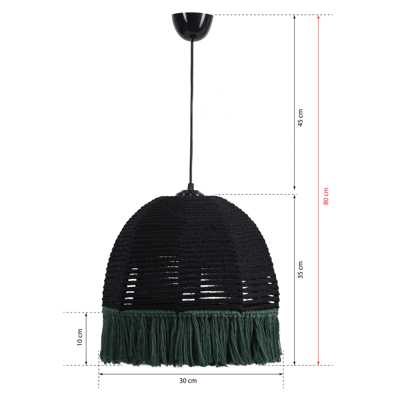 ΦΩΤΙΣΤΙΚΟ ΟΡΟΦΗΣ ΚΡΕΜΑΣΤΟ ΑΠΟ ΣΧΟΙΝΙ ΚΥΠΑΡΙΣΣΙ ΜΑΥΡΟ HM7654.01 Φ30x80 εκ. - Image 2