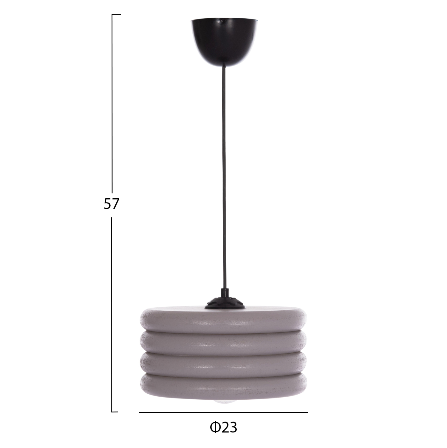 ΦΩΤΙΣΤΙΚΟ ΟΡΟΦΗΣ ΚΡΕΜΑΣΤΟ ΑΠΟ ΞΥΛΟ ΓΚΡΙ HM7655.04 Φ23x57 εκ. - Image 2