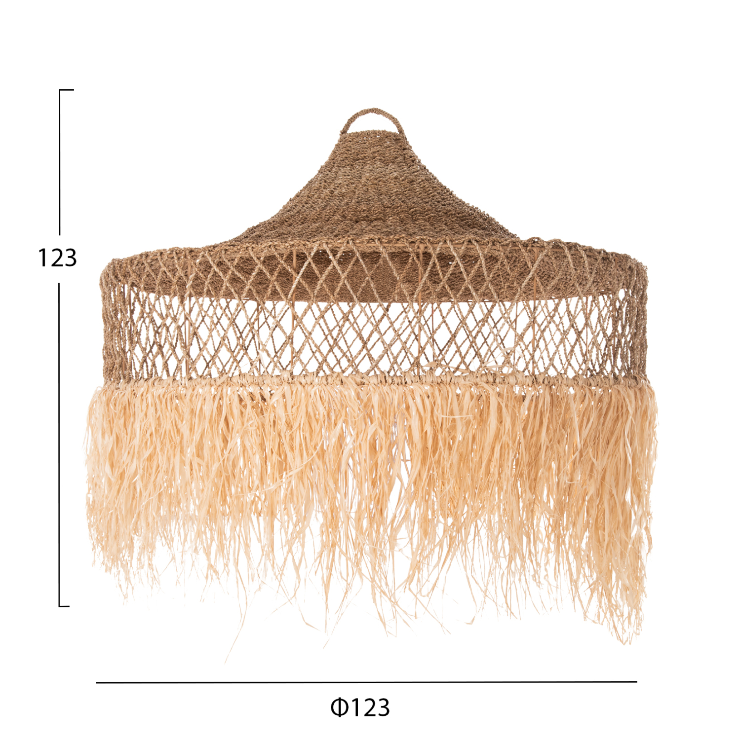 ΦΩΤΙΣΤΙΚΟ ΟΡΟΦΗΣ ΚΡΕΜΑΣΤΟ HM4031 ΙΝΕΣ ΦΟΙΝΙΚΑ & SEAGRASS ΚΡΟΣΙΑ- ΦΥΣΙΚΟ Φ123x65Yεκ. - Image 2