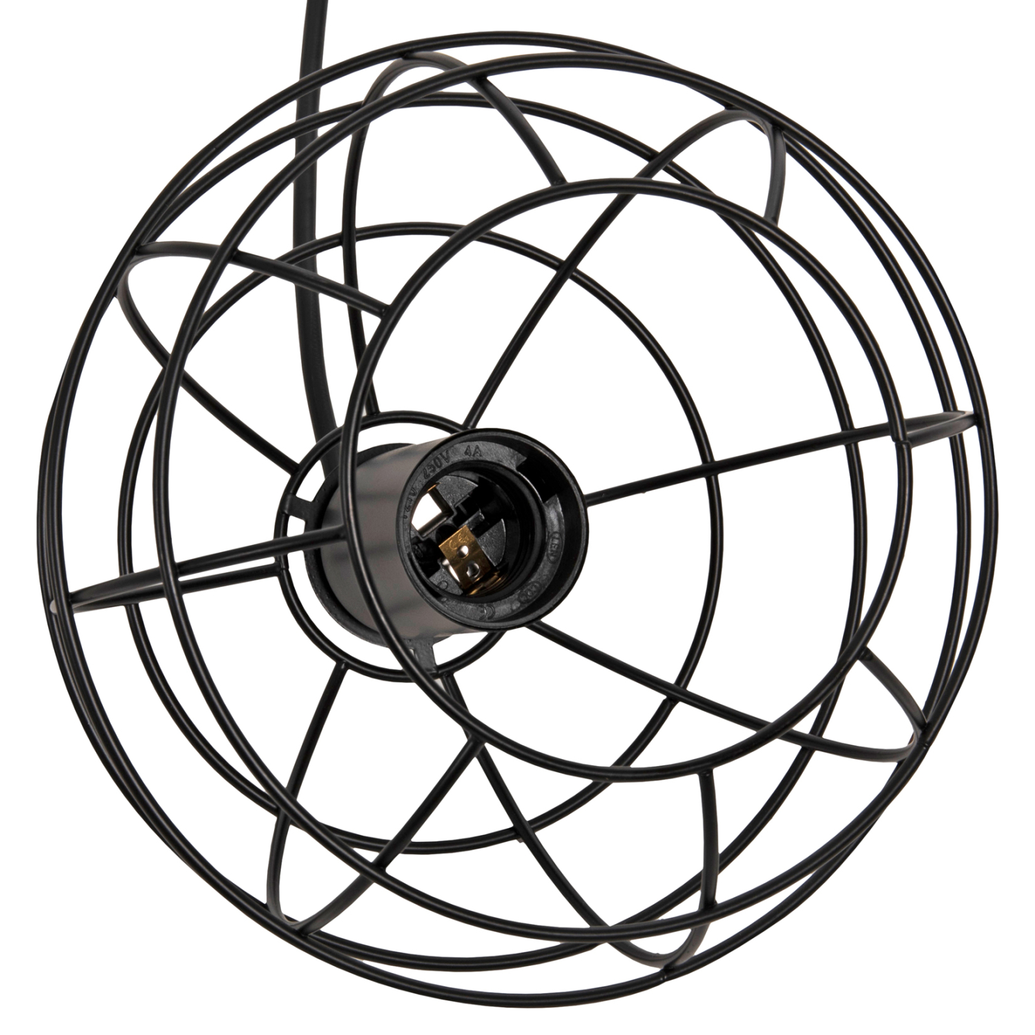 ΦΩΤΙΣΤΙΚΟ ΟΡΟΦΗΣ ΚΡΕΜΑΣΤΟ HM4037 ΣΦΑΙΡΙΚΟ ΜΑΥΡΟ ΜΕΤΑΛΛΙΚΟ Φ16x124Υεκ. - Image 4