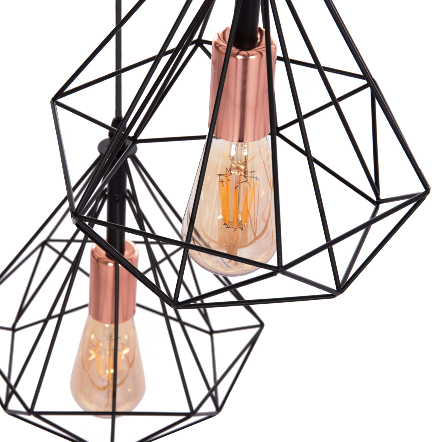 ΦΩΤΙΣΤΙΚΟ ΟΡΟΦΗΣ ΚΡΕΜΑΣΤΟ HM4041 3ΦΩΤΟ ΜΑΥΡΟ ΜΕΤΑΛΛΟ 25x22x123Yεκ. - Image 4