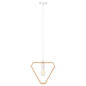 ΦΩΤΙΣΤΙΚΟ ΟΡΟΦΗΣ ΚΡΕΜΑΣΤΟ HM4069 ΤΡΙΓΩΝΟ ΞΥΛΙΝΟ-ΛΕΥΚΟ ΚΑΛΩΔΙΟ 25x28,5x126,5Υεκ.