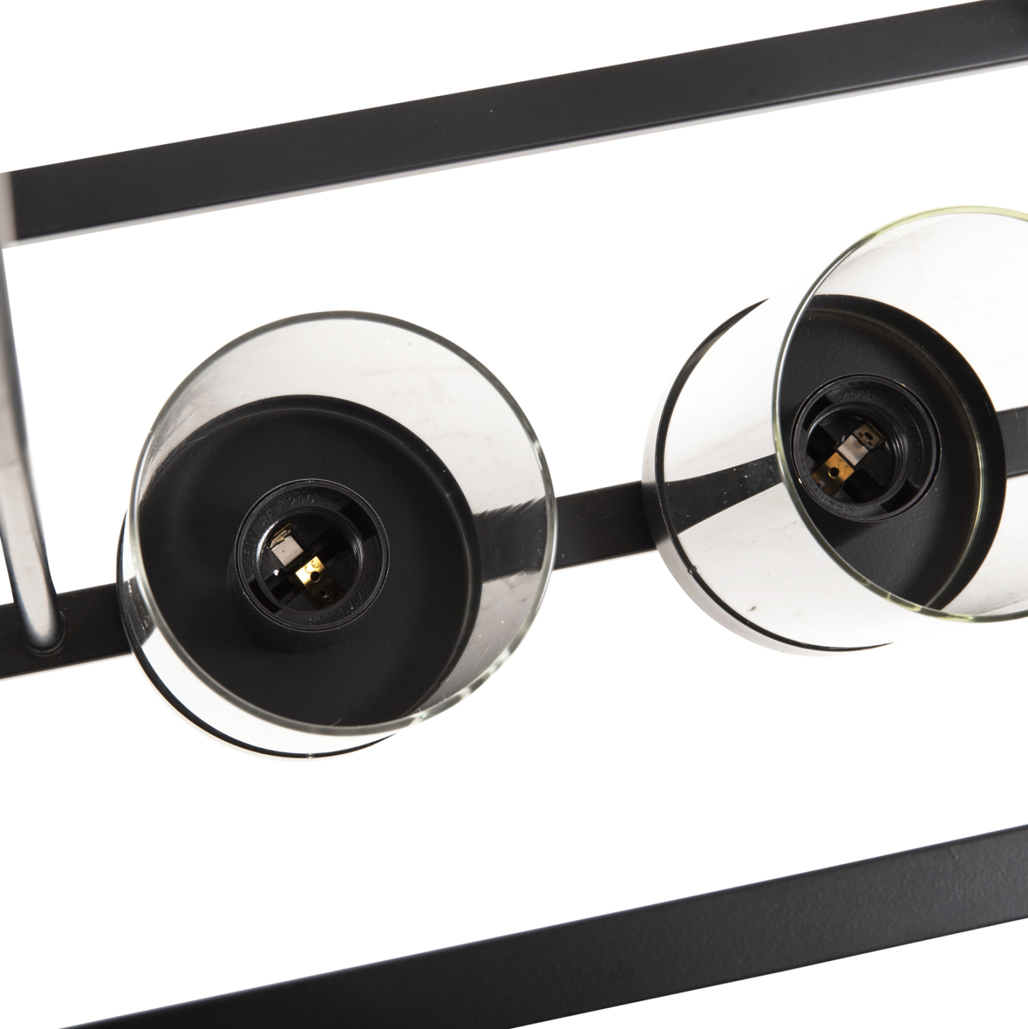 ΦΩΤΙΣΤΙΚΟ ΟΡΟΦΗΣ ΚΡΕΜΑΣΤΟ HM4082 ΜΑΥΡΟ ΜΕΤΑΛΛΟ ΚΑΙ ΓΥΑΛΙ 80x25x23,5-85Yεκ. - Image 4