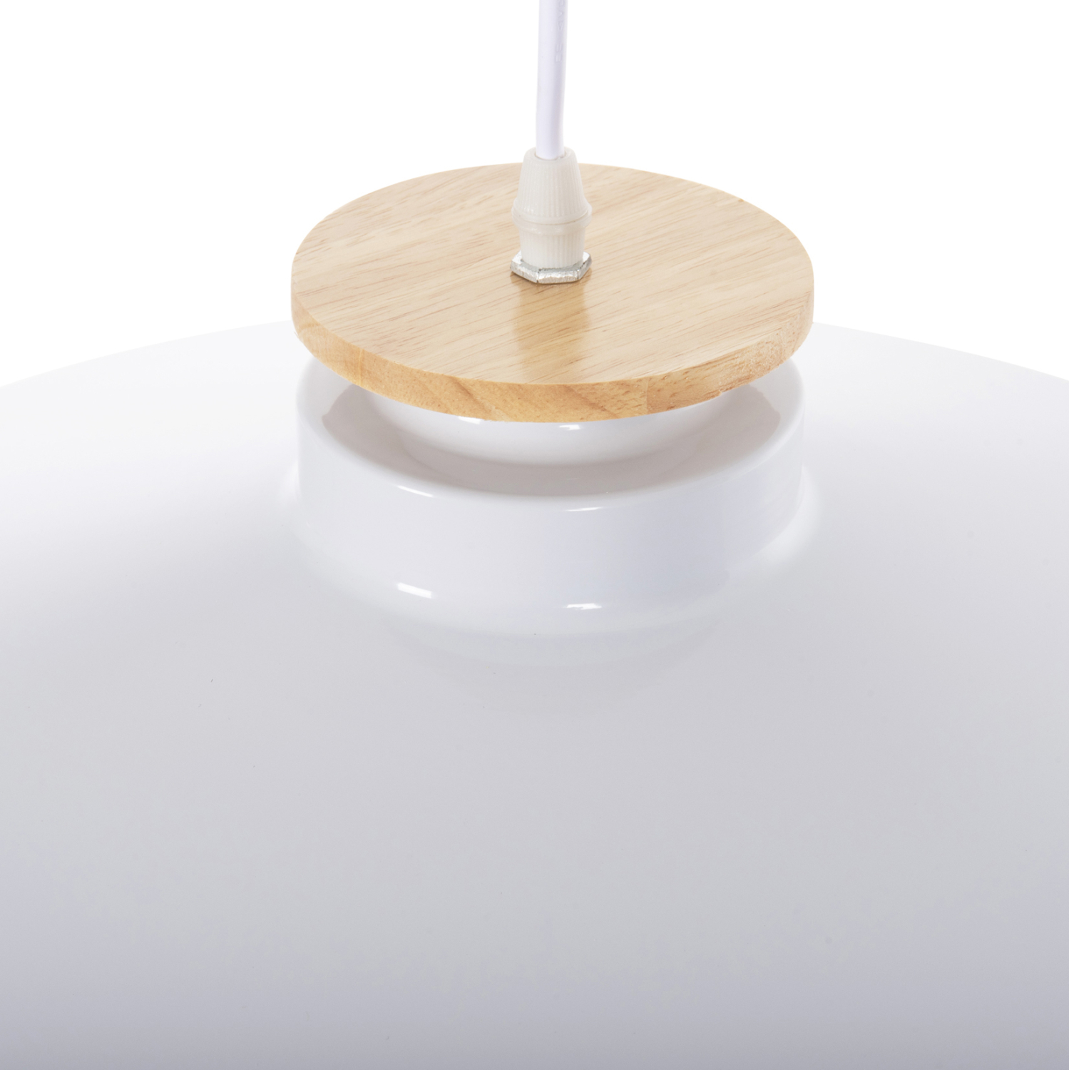 ΦΩΤΙΣΤΙΚΟ ΟΡΟΦΗΣ ΚΡΕΜΑΣΤΟ HM4159.02 ΛΕΥΚΟ ΜΕΤΑΛΛΙΚΟ ΚΑΠΕΛΟ Φ40x116Υεκ - Image 4