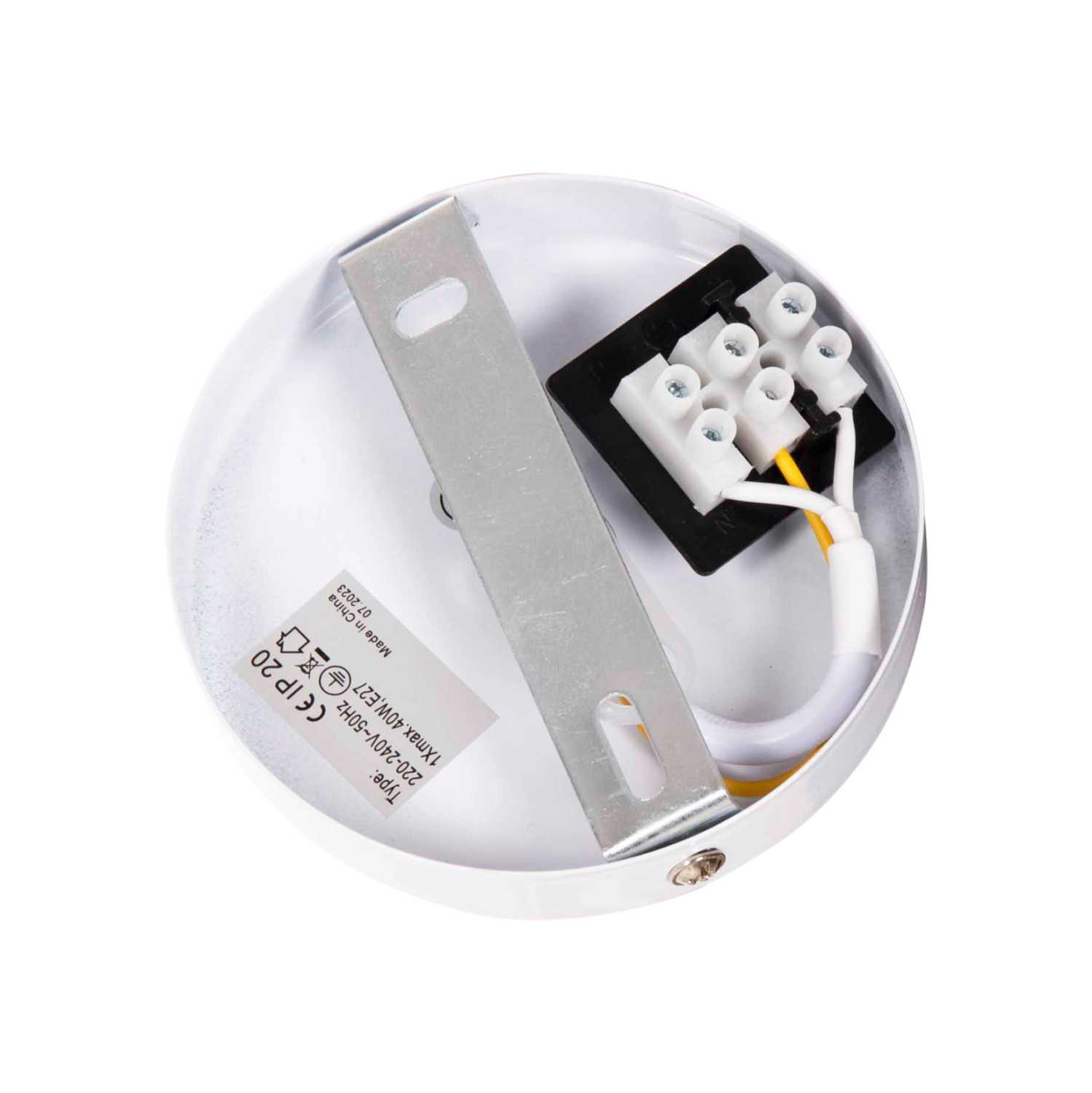 ΦΩΤΙΣΤΙΚΟ ΟΡΟΦΗΣ ΚΡΕΜΑΣΤΟ HM4159.02 ΛΕΥΚΟ ΜΕΤΑΛΛΙΚΟ ΚΑΠΕΛΟ Φ40x116Υεκ - Image 7