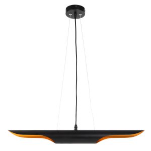 ΦΩΤΙΣΤΙΚΟ ΟΡΟΦΗΣ ΚΡΕΜΑΣΤΟ HM4172 ΜΑΥΡΟΣ ΜΕΤΑΛΛΙΚΟΣ ΣΩΛΗΝΑΣ-2 ΛΑΜΠΕΣ Φ6x60Υεκ.