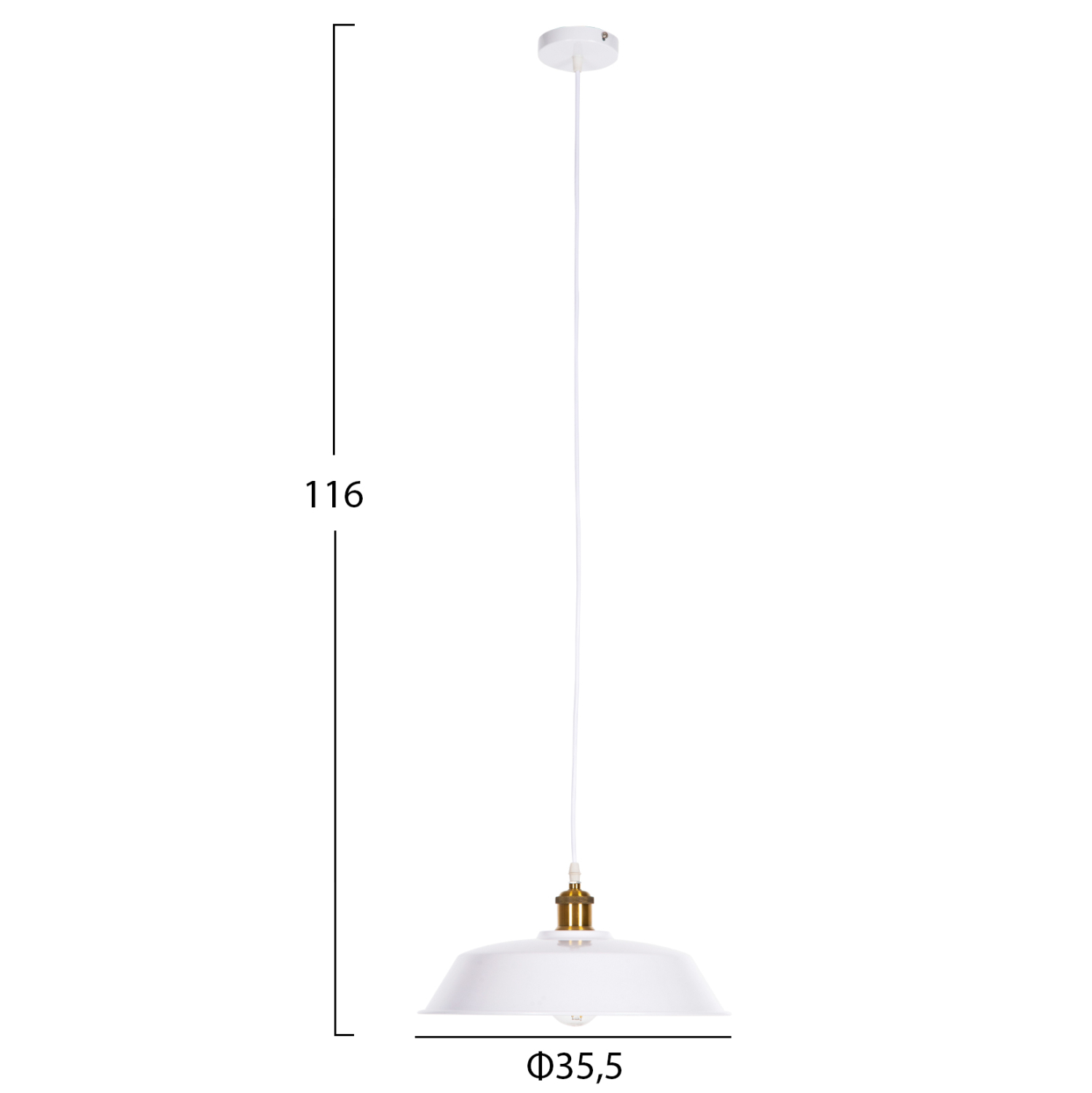 ΦΩΤΙΣΤΙΚΟ ΟΡΟΦΗΣ ΚΡΕΜΑΣΤΟ HM4174.02 ΛΕΥΚΟ ΜΕΤΑΛΛΟ ΧΡΥΣΗ ΛΕΠΤΟΜΕΡΕΙΑ Φ35,5x116Υεκ - Image 2