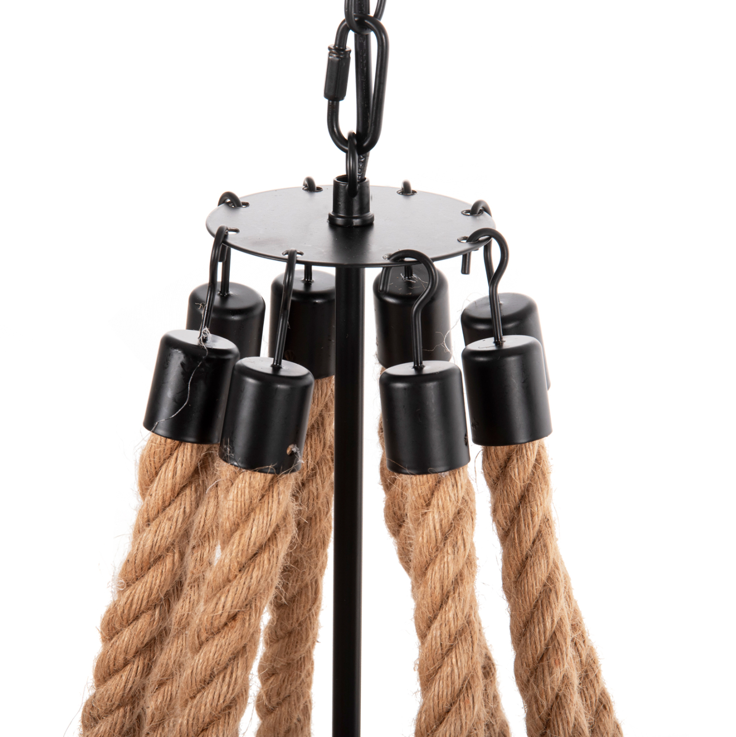 ΦΩΤΙΣΤΙΚΟ ΟΡΟΦΗΣ ΚΡΕΜΑΣΤΟ HM4178 8-ΦΩΤΟ ΣΧΟΙΝΙ ΚΑΙ ΜΑΥΡΟ ΜΕΤΑΛΛΟ 84x84x121Υεκ. - Image 4