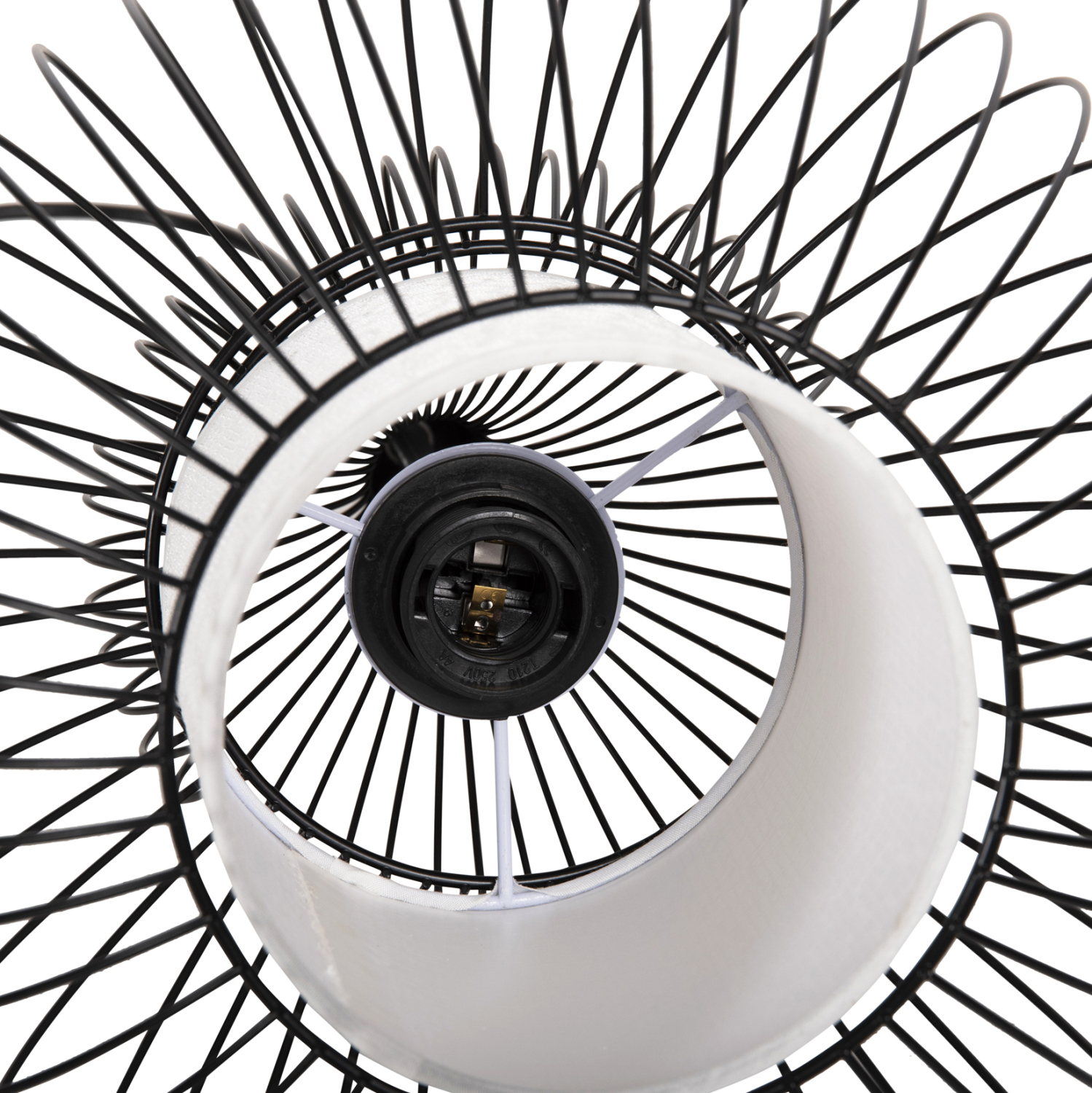 ΦΩΤΙΣΤΙΚΟ ΟΡΟΦΗΣ ΚΡΕΜΑΣΤΟ HM4185 ΜΑΥΡΟ ΜΕΤΑΛΛΟ-ΛΕΥΚΟ ΥΦΑΣΜΑ Φ30x115Υεκ - Image 6