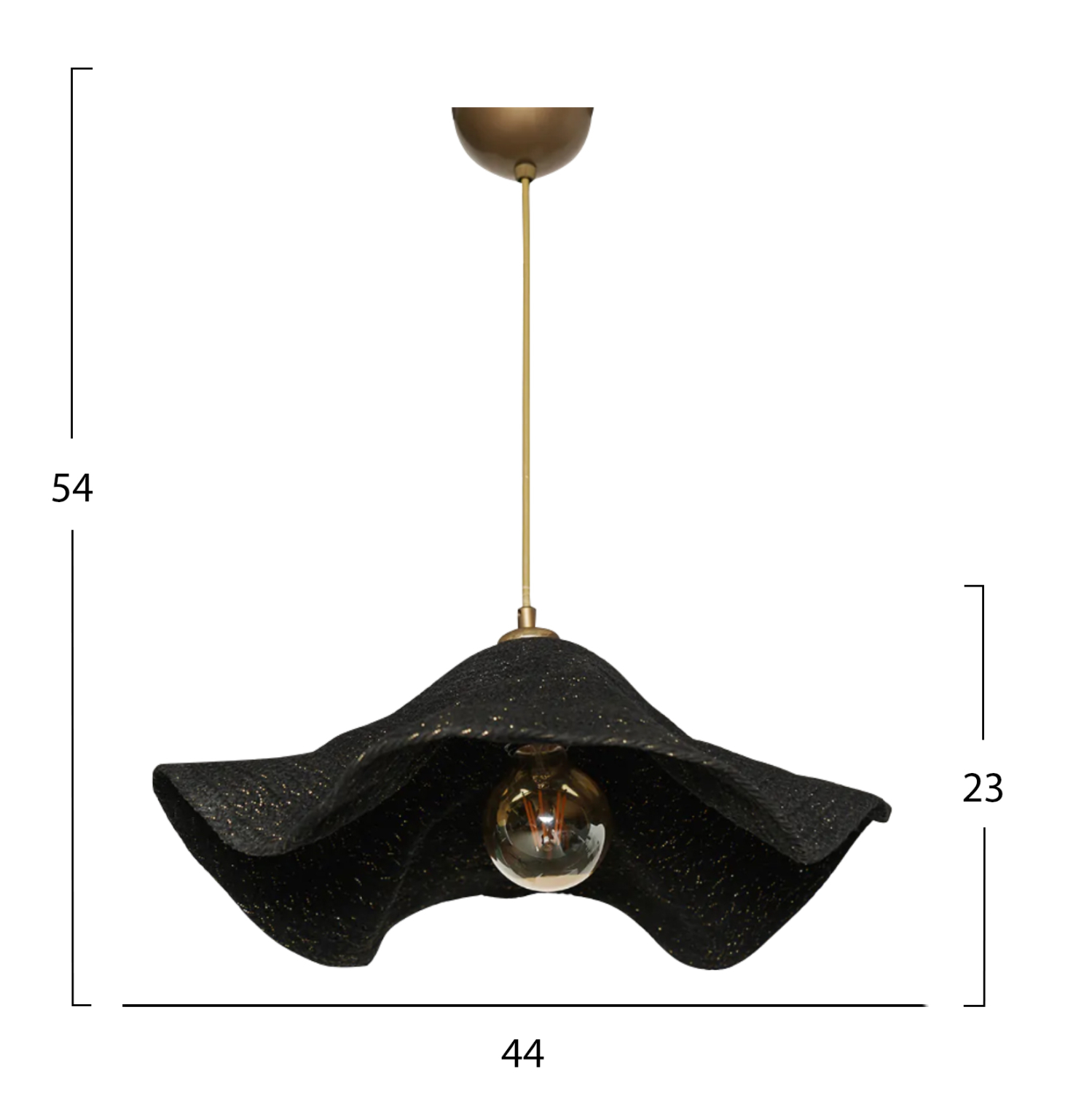 ΦΩΤΙΣΤΙΚΟ ΟΡΟΦΗΣ ΚΡΕΜΑΣΤΟ ΜΑΥΡΟ HM7649.02 Φ44x54 εκ. - Image 2