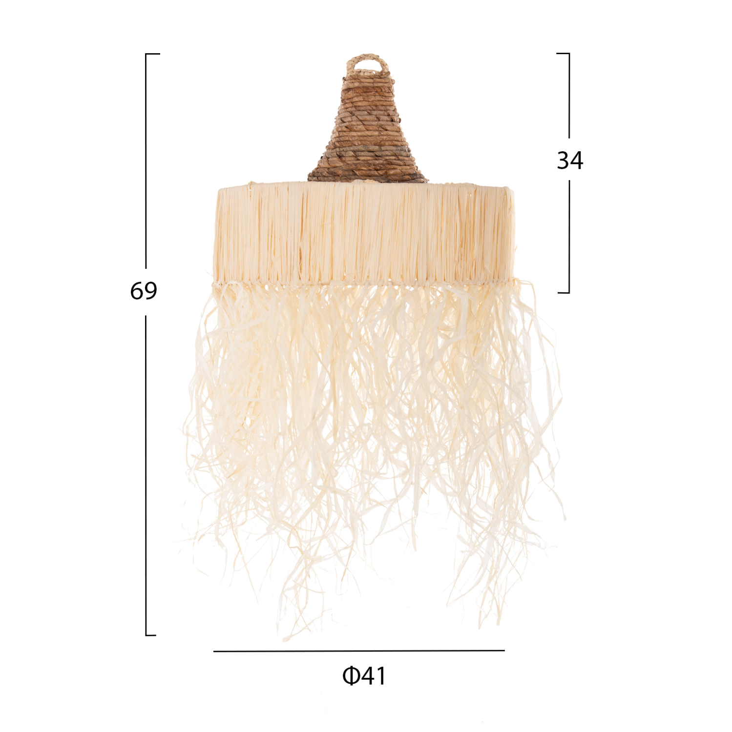 ΦΩΤΙΣΤΙΚΟ ΟΡΟΦΗΣ ΚΡΕΜΑΣΤΟ ΜΕ ΚΡΟΣΙΑ HM7853 ΙΝΕΣ ΦΟΙΝΙΚΑ ΑΠΟΞΗΡΑΜΕΝΕΣ Φ41x34Yεκ - Image 2