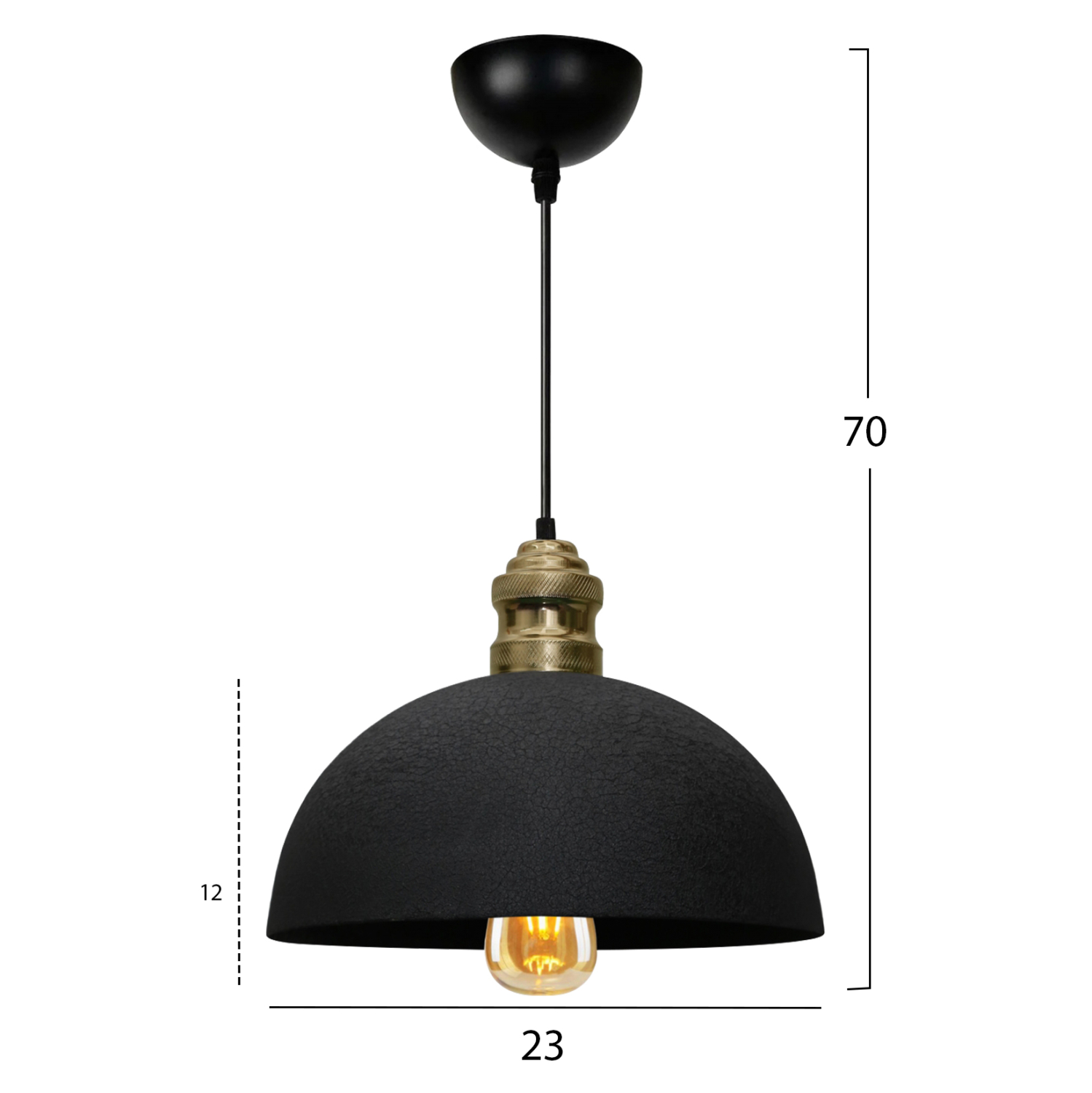 ΦΩΤΙΣΤΙΚΟ ΟΡΟΦΗΣ ΜΑΥΡΟ HM7612.01 - Image 2