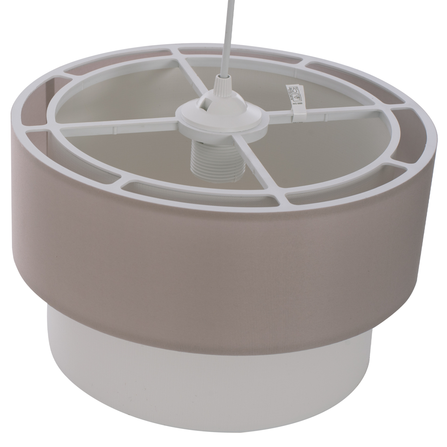 ΦΩΤΙΣΤΙΚΟ ΟΡΟΦΗΣ ME ΔΙΠΛΟ ΚΥΛΙΝΔΡΙΚΟ ΚΑΠΕΛΟ ΜΠΕΖ-ΕΚΡΟΥ Φ30x80Yεκ.HM7619.04 - Image 4