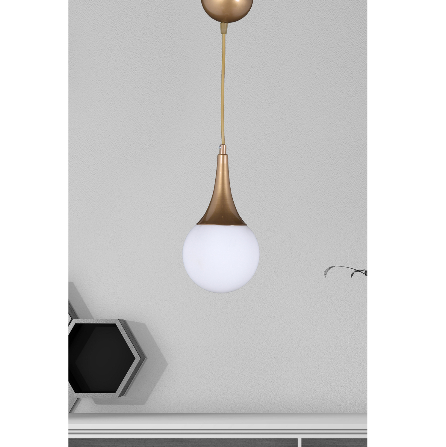 ΦΩΤΙΣΤΙΚΟ ΟΡΟΦΗΣ ΜΕΤΑΛΛΙΚΟ ΧΡΥΣΟ HM7517.02 12x91 εκ. - Image 3