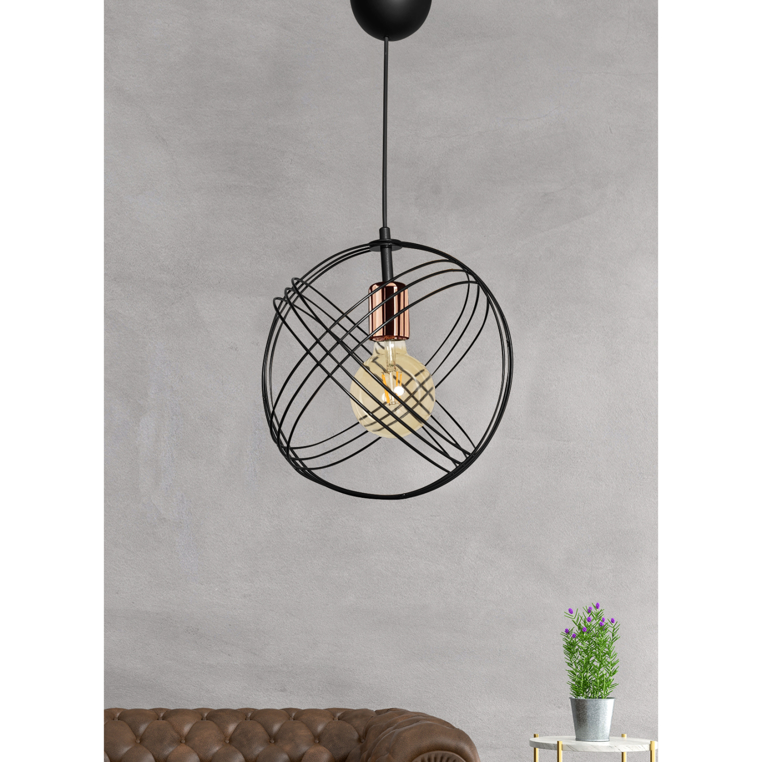 ΦΩΤΙΣΤΙΚΟ ΟΡΟΦΗΣ ΜΕΤΑΛΛΙΚΟ ΜΑΥΡΟ HM7505.01 30x60 εκ. - Image 3