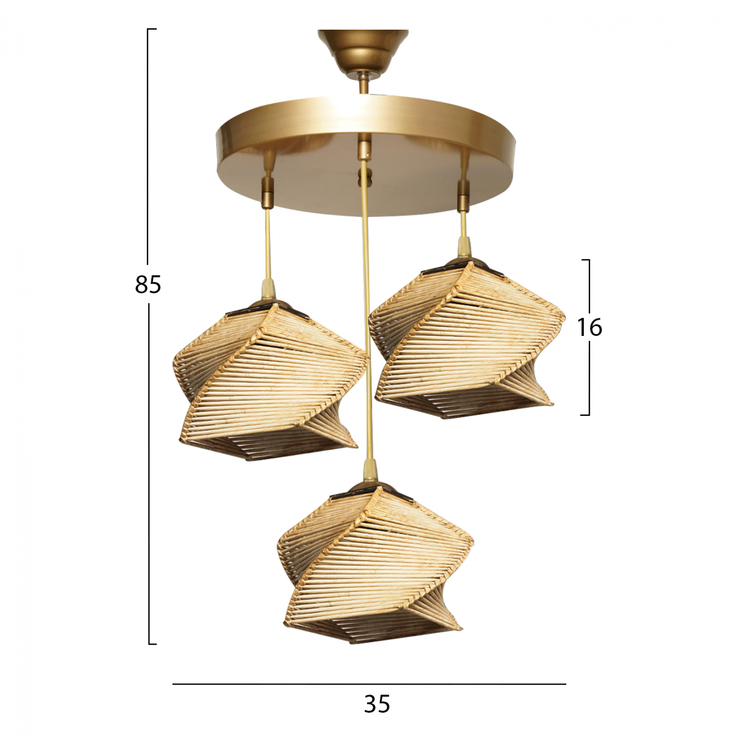ΦΩΤΙΣΤΙΚΟ ΟΡΟΦΗΣ ΕΣΩΤΕΡΙΚΟΥ ΧΩΡΟΥ ΣΕ ΦΥΣΙΚΟ ΧΡΩΜΑ HM7493.02 35x35x85 εκ. - Image 2