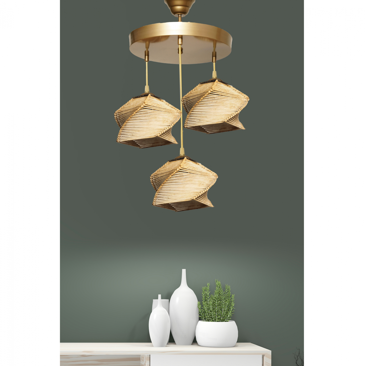 ΦΩΤΙΣΤΙΚΟ ΟΡΟΦΗΣ ΕΣΩΤΕΡΙΚΟΥ ΧΩΡΟΥ ΣΕ ΦΥΣΙΚΟ ΧΡΩΜΑ HM7493.02 35x35x85 εκ. - Image 3